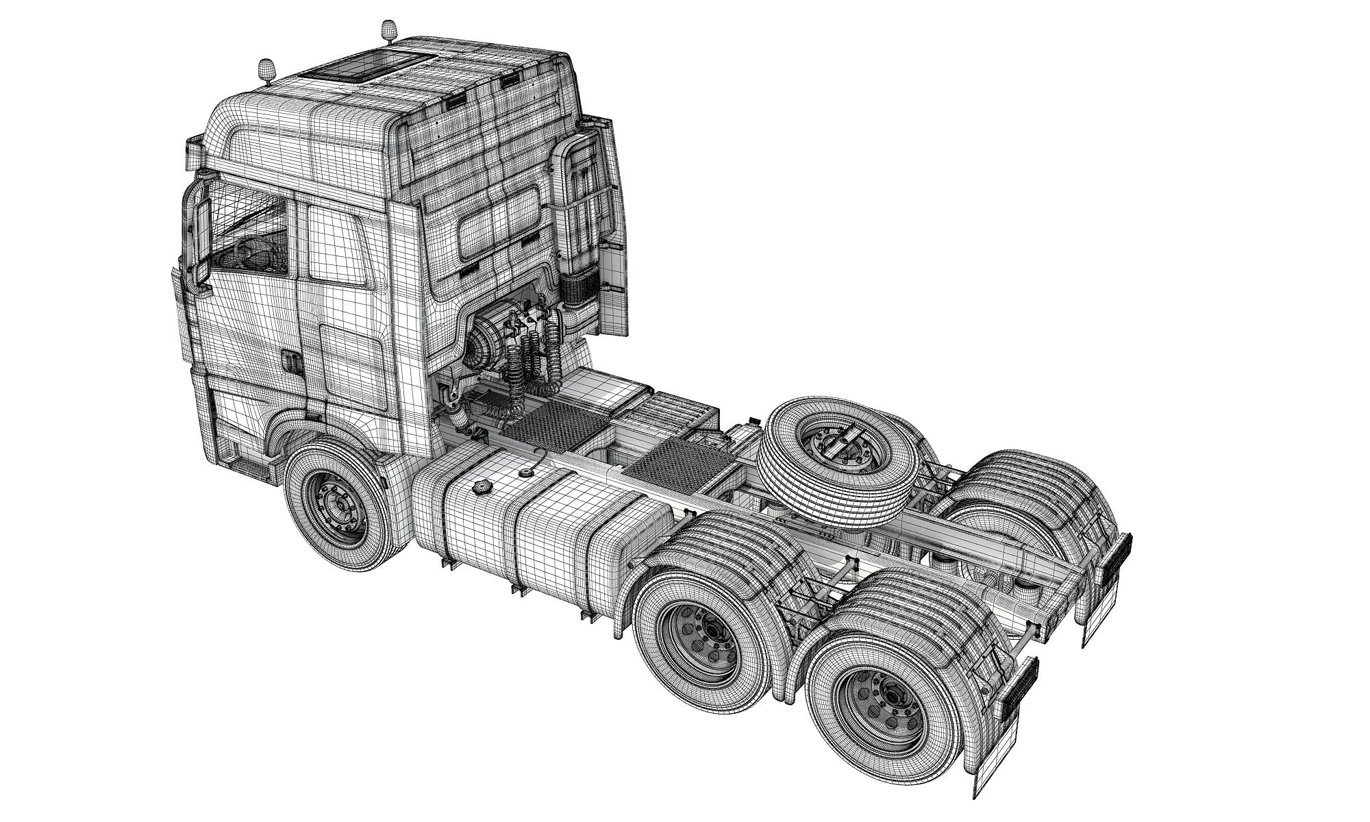 Semi Trailer Tractor Heavy Freight Truck