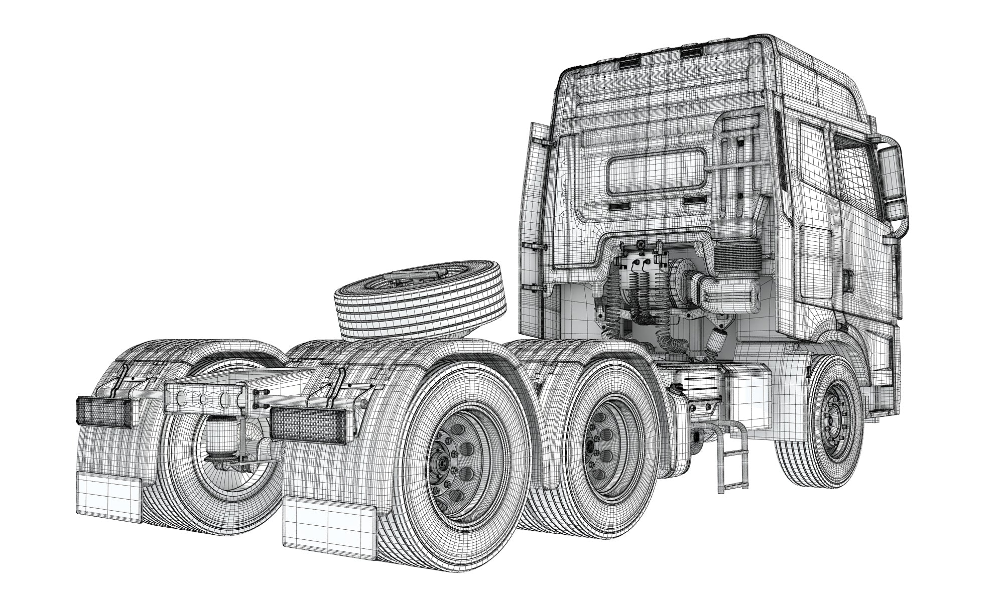 Semi Trailer Tractor Heavy Freight Truck