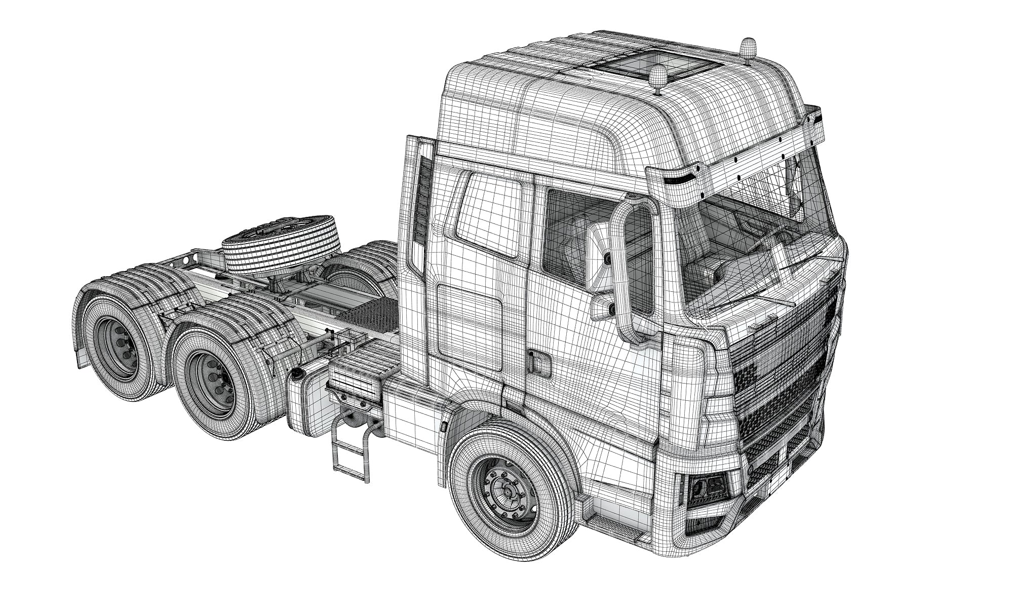 Semi Trailer Tractor Heavy Freight Truck
