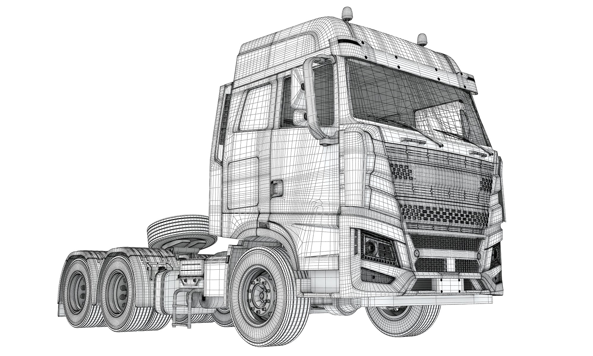 Semi Trailer Tractor Heavy Freight Truck