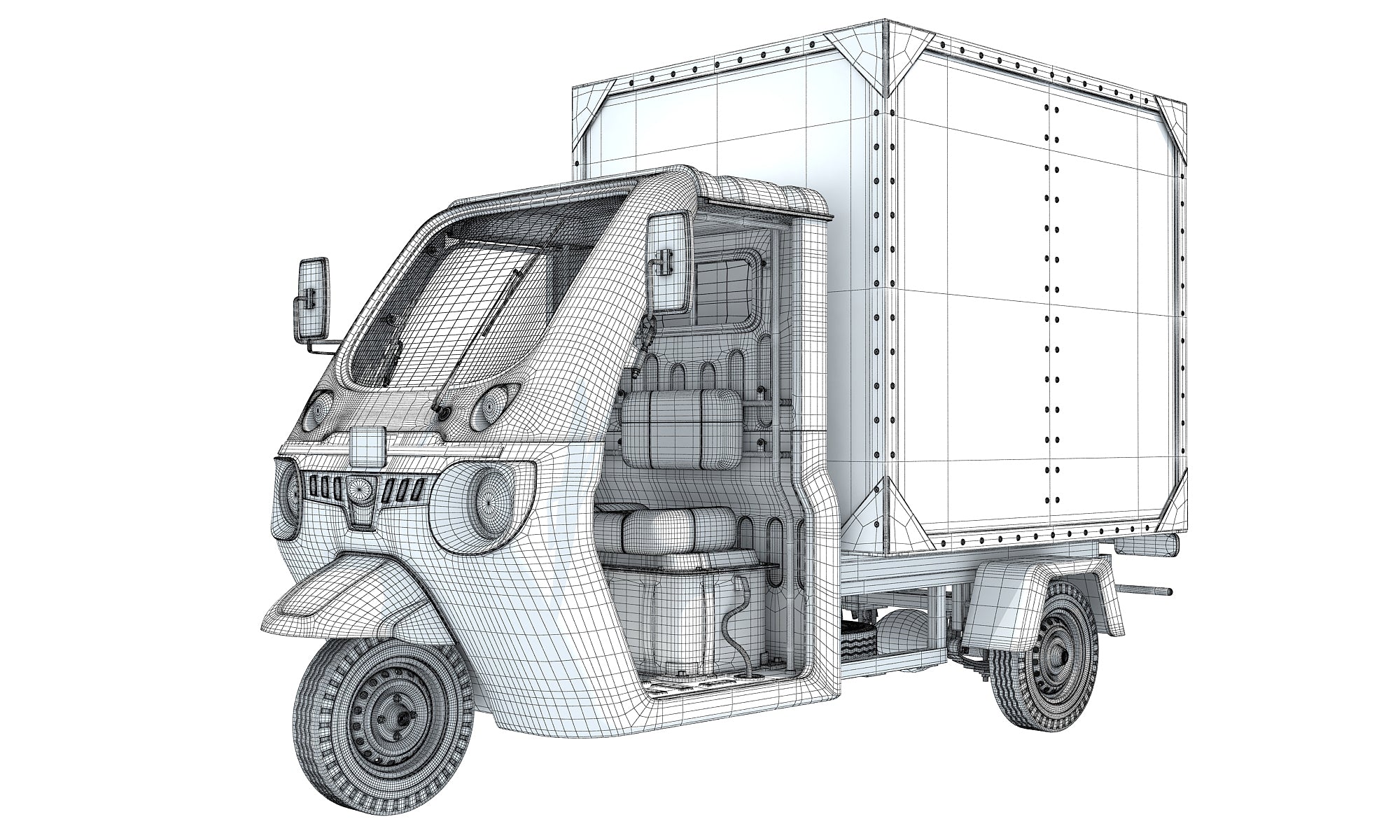 Three-Wheeler Cargo Vehicle Pickup Urban Transport