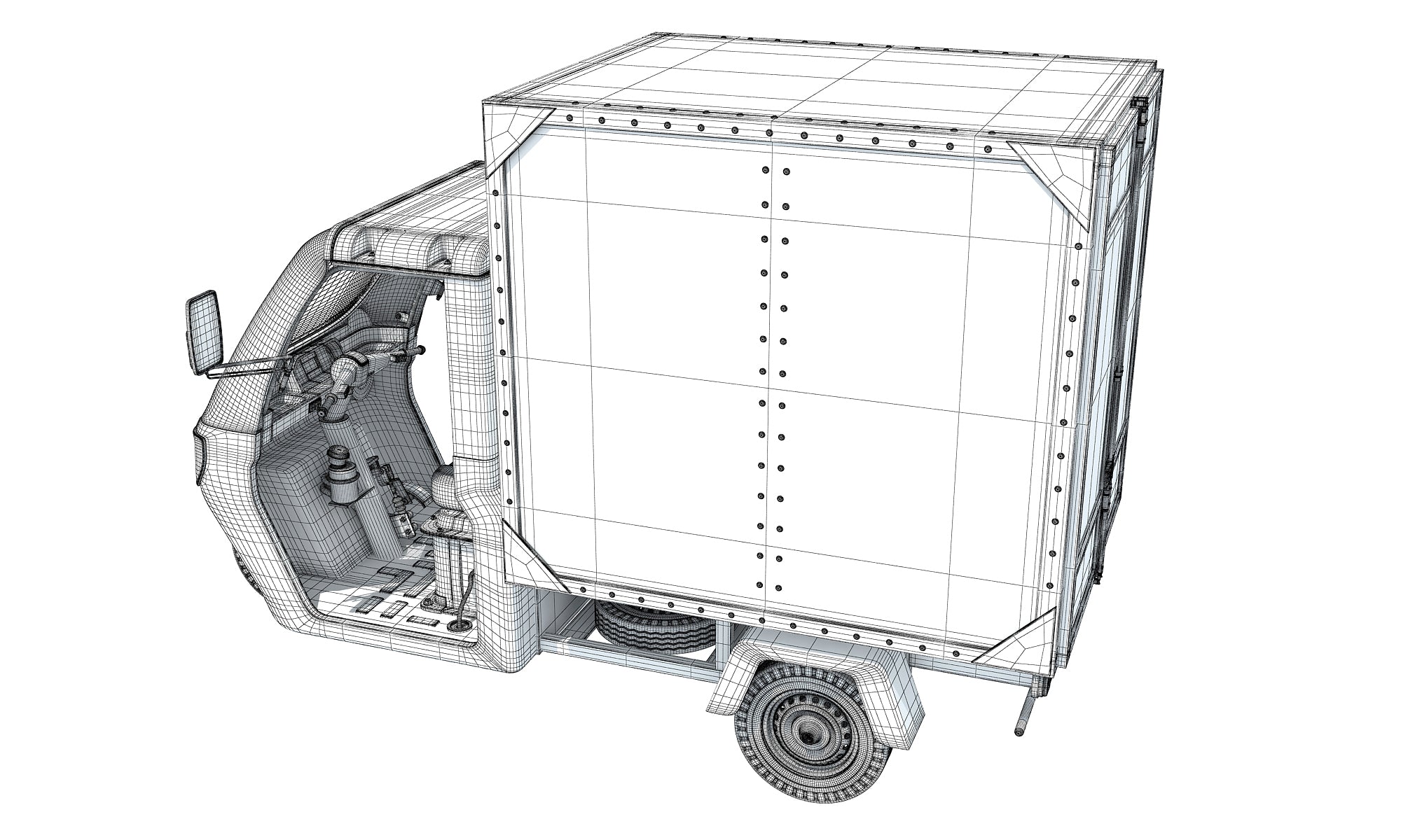 Three-Wheeler Cargo Vehicle Pickup Urban Transport