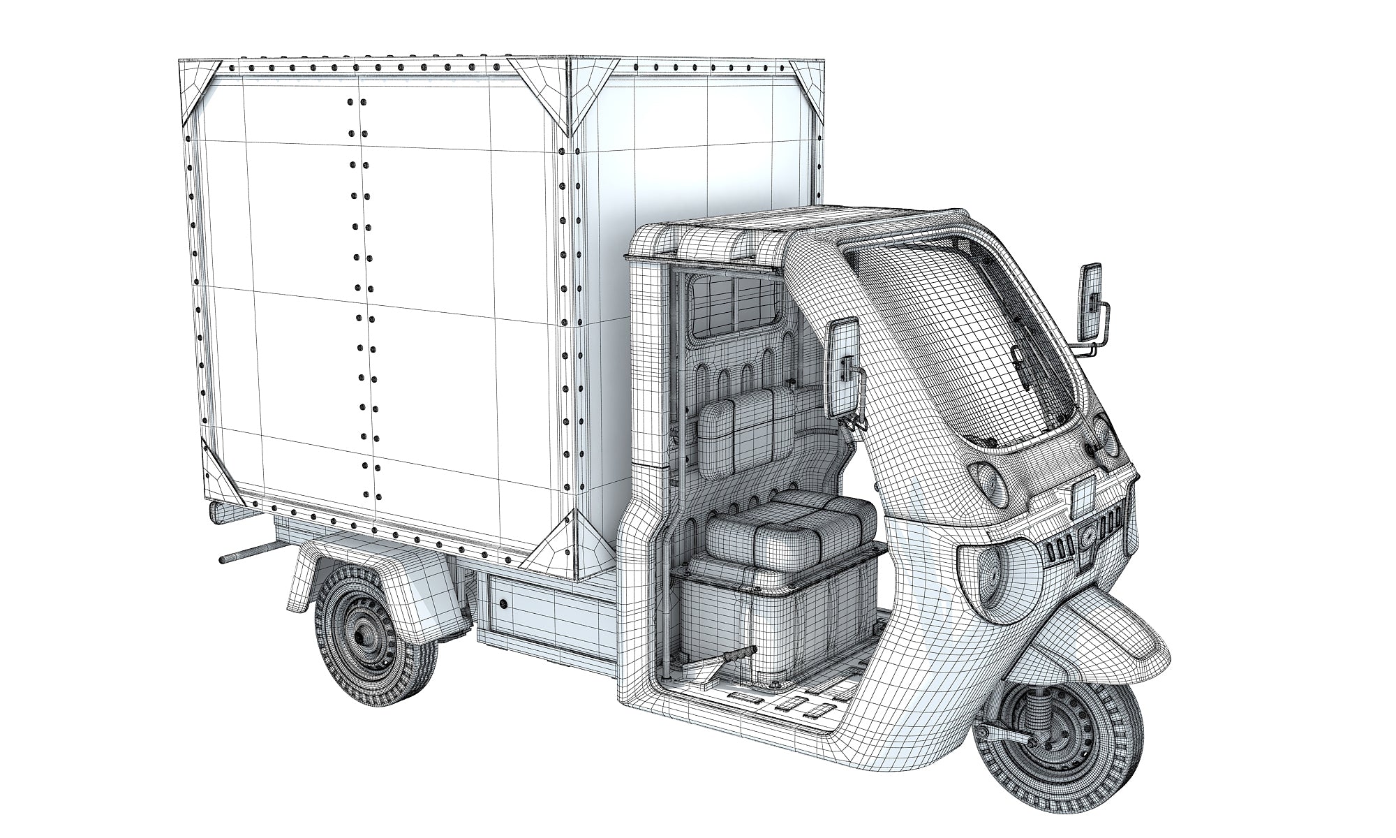 Three-Wheeler Cargo Vehicle Pickup Urban Transport