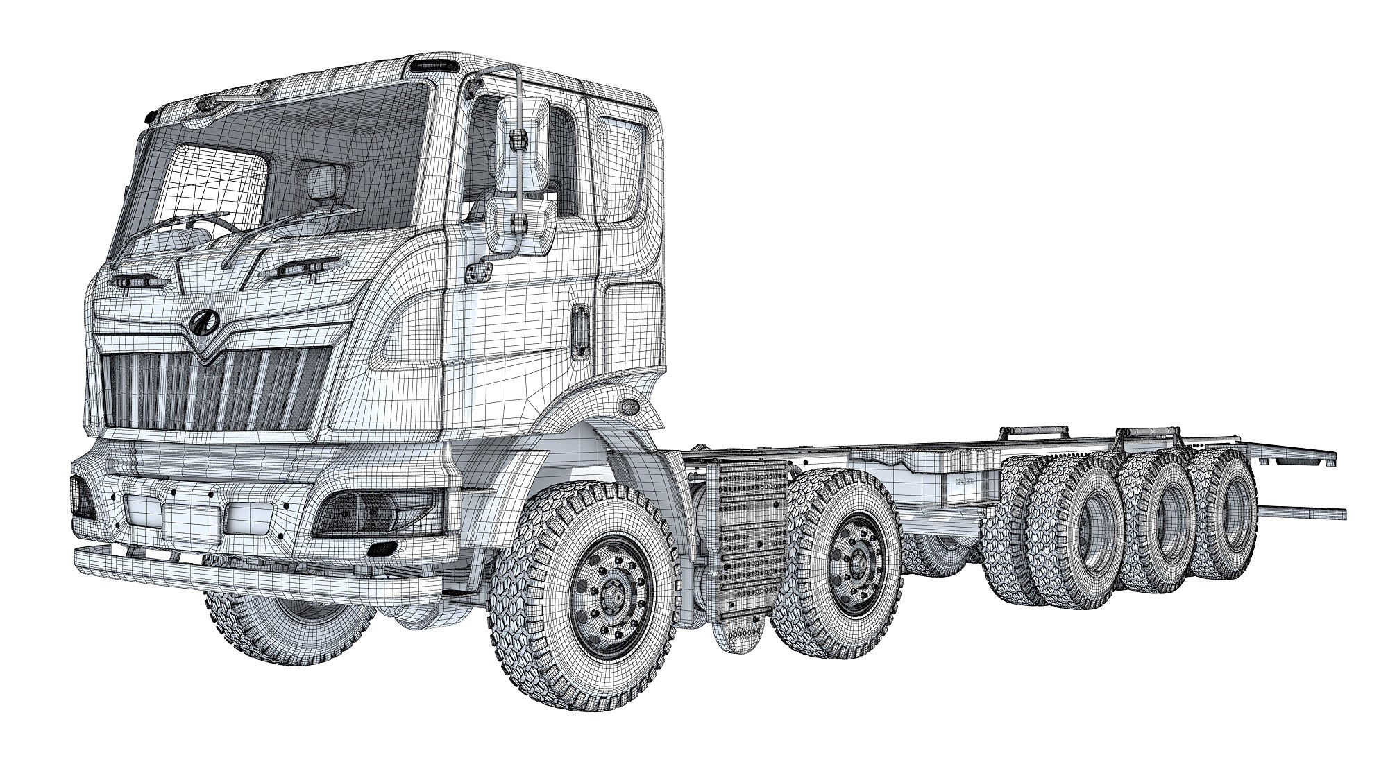 Mahindra Blazo Truck Chassis 3D Model
