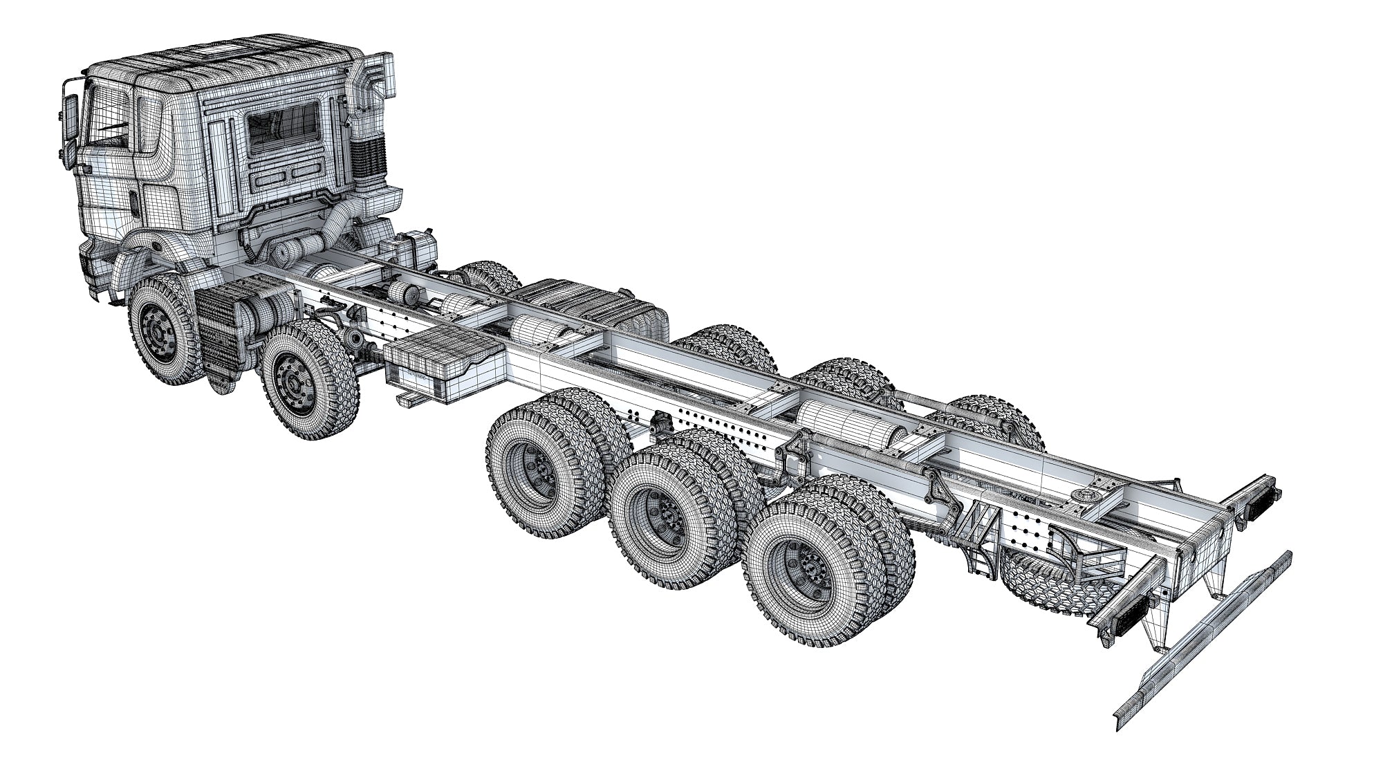 Mahindra Blazo Truck Chassis 3D Model