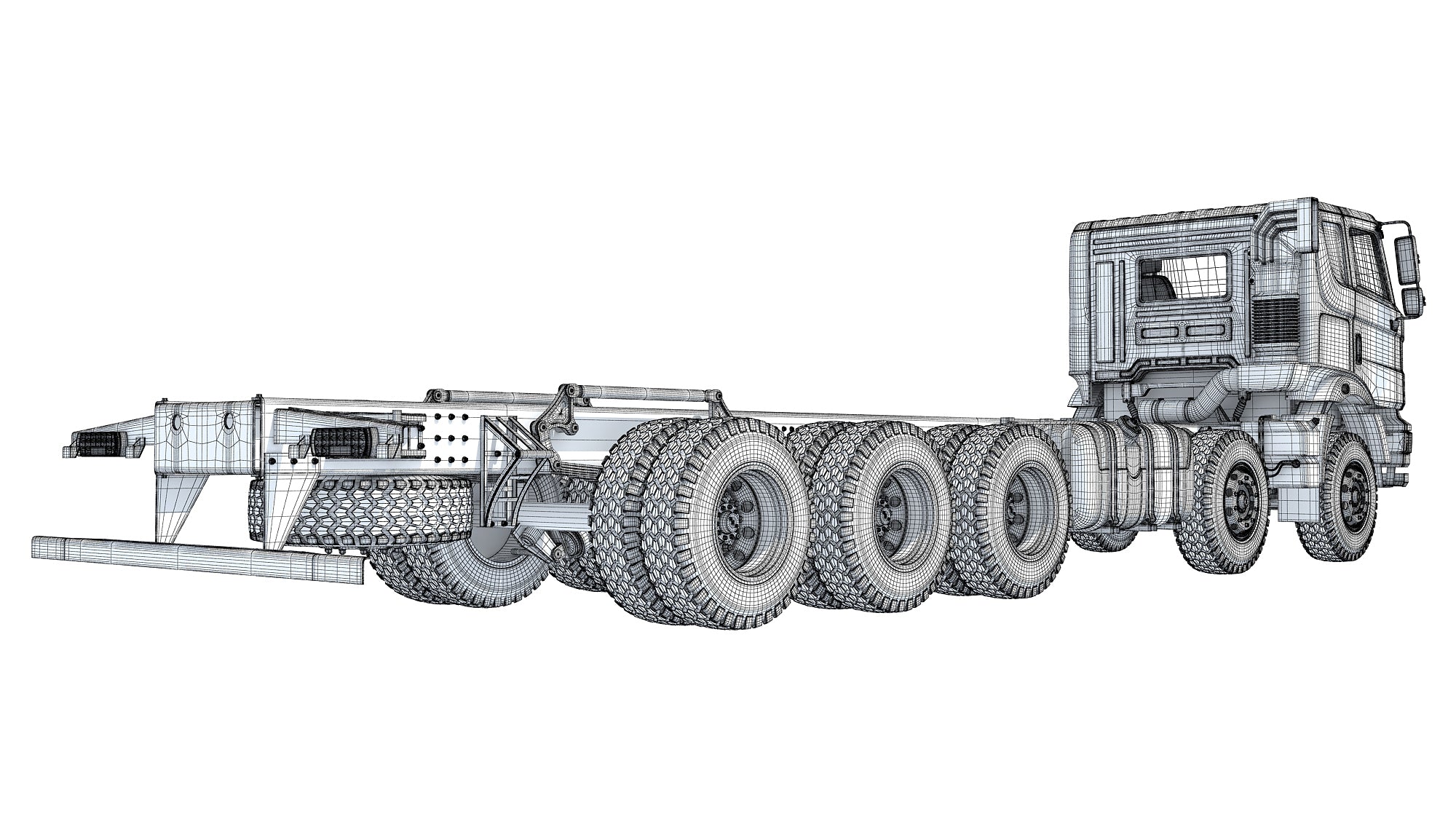 Mahindra Blazo Truck Chassis 3D Model