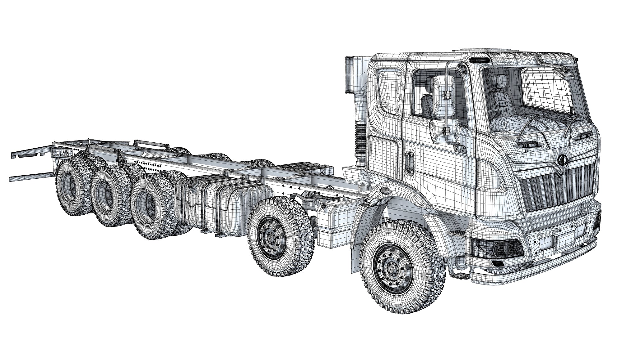 Mahindra Blazo Truck Chassis 3D Model