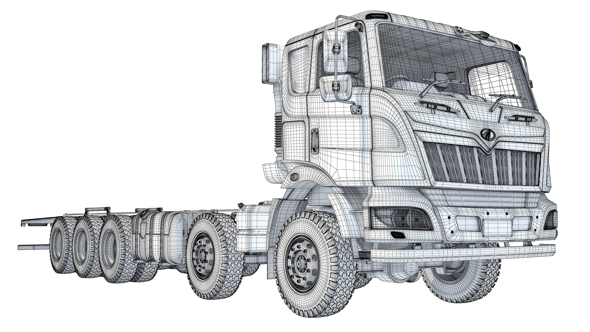 Mahindra Blazo Truck Chassis 3D Model