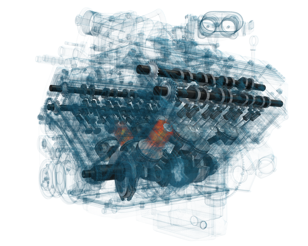 Animated Engine with Gasoline Ignition