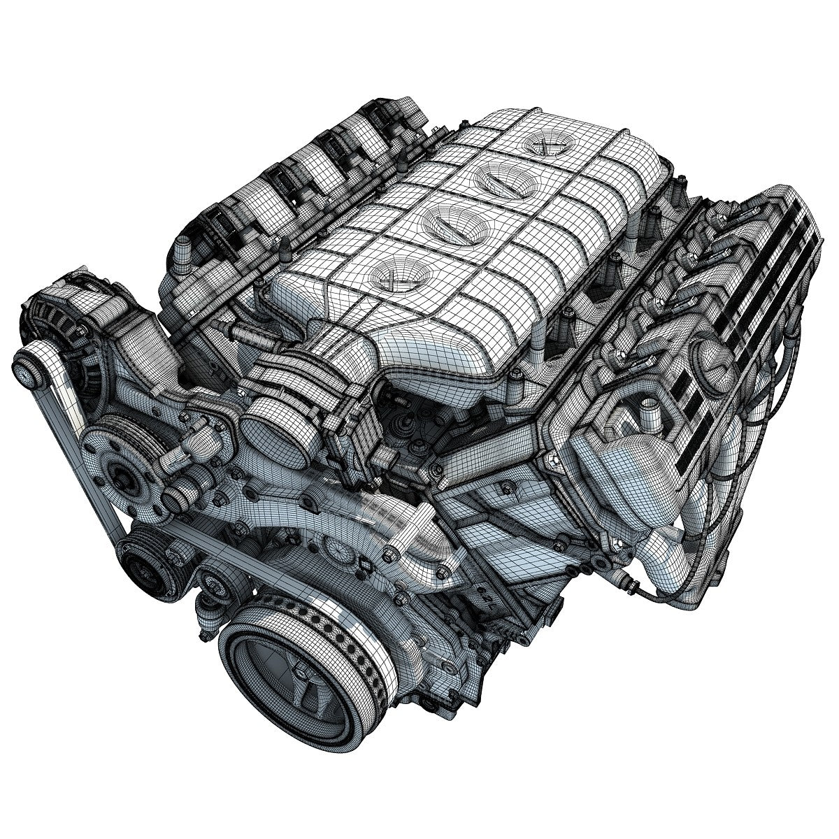 3D Engine Chevrolet Model