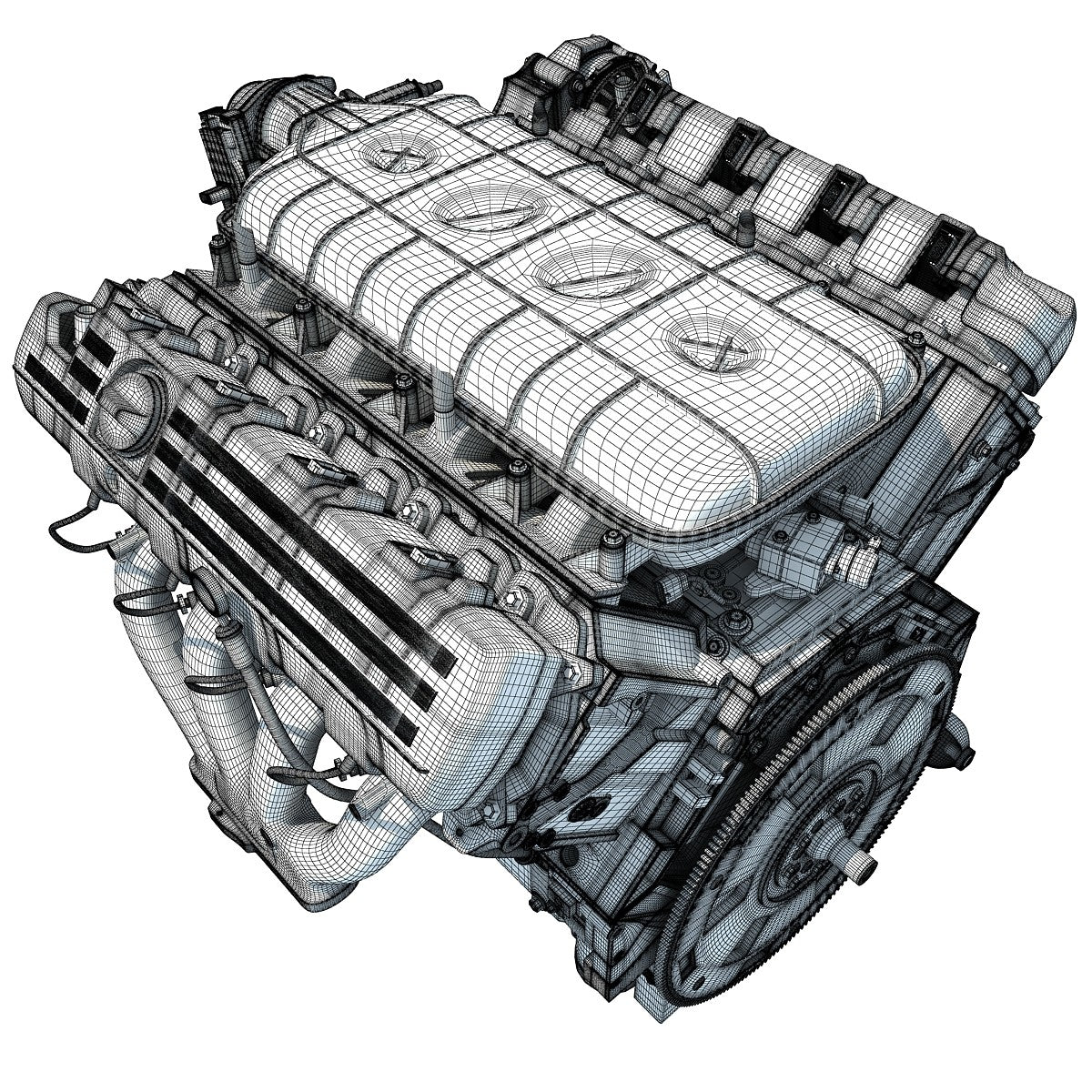 3D Engine Chevrolet Model