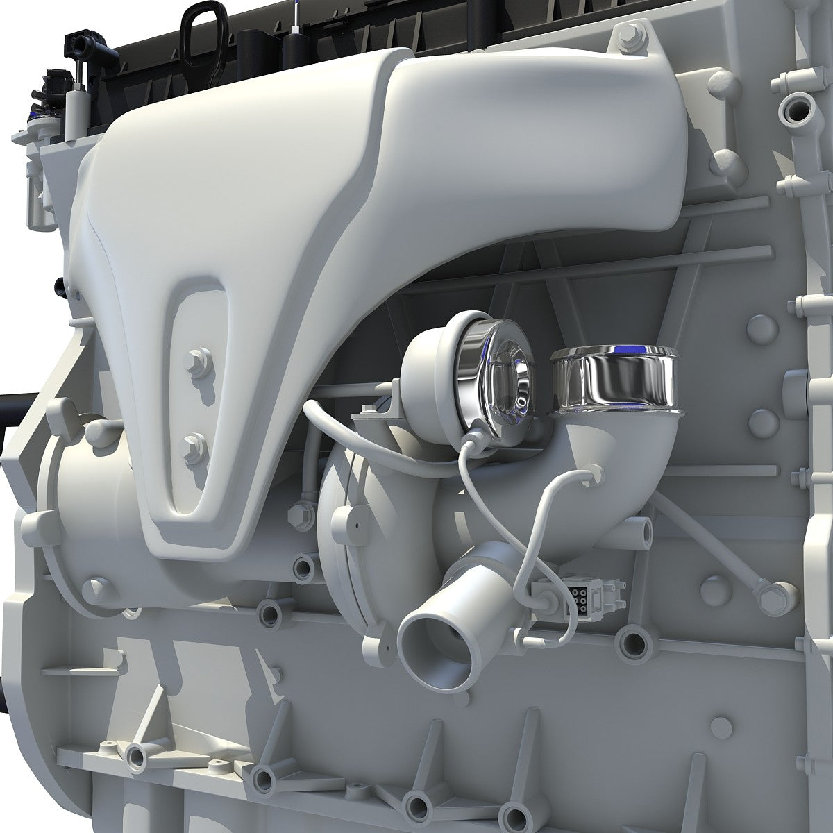 3D Turbo Engine Model