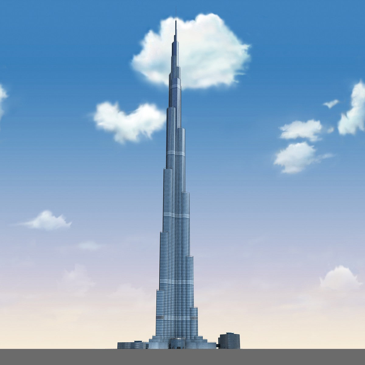 Burj Khalifa Dubai Tower 3D Model