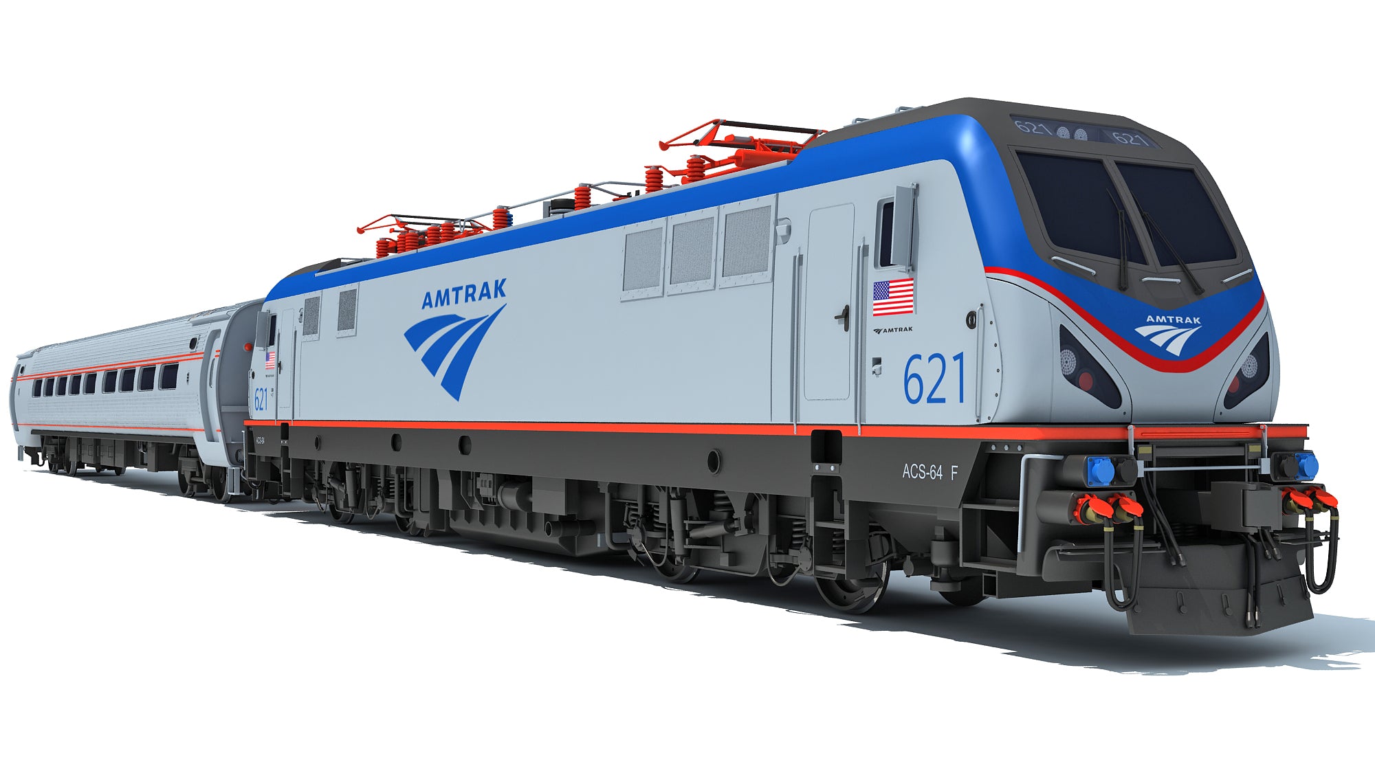 Amtrak Train 3D