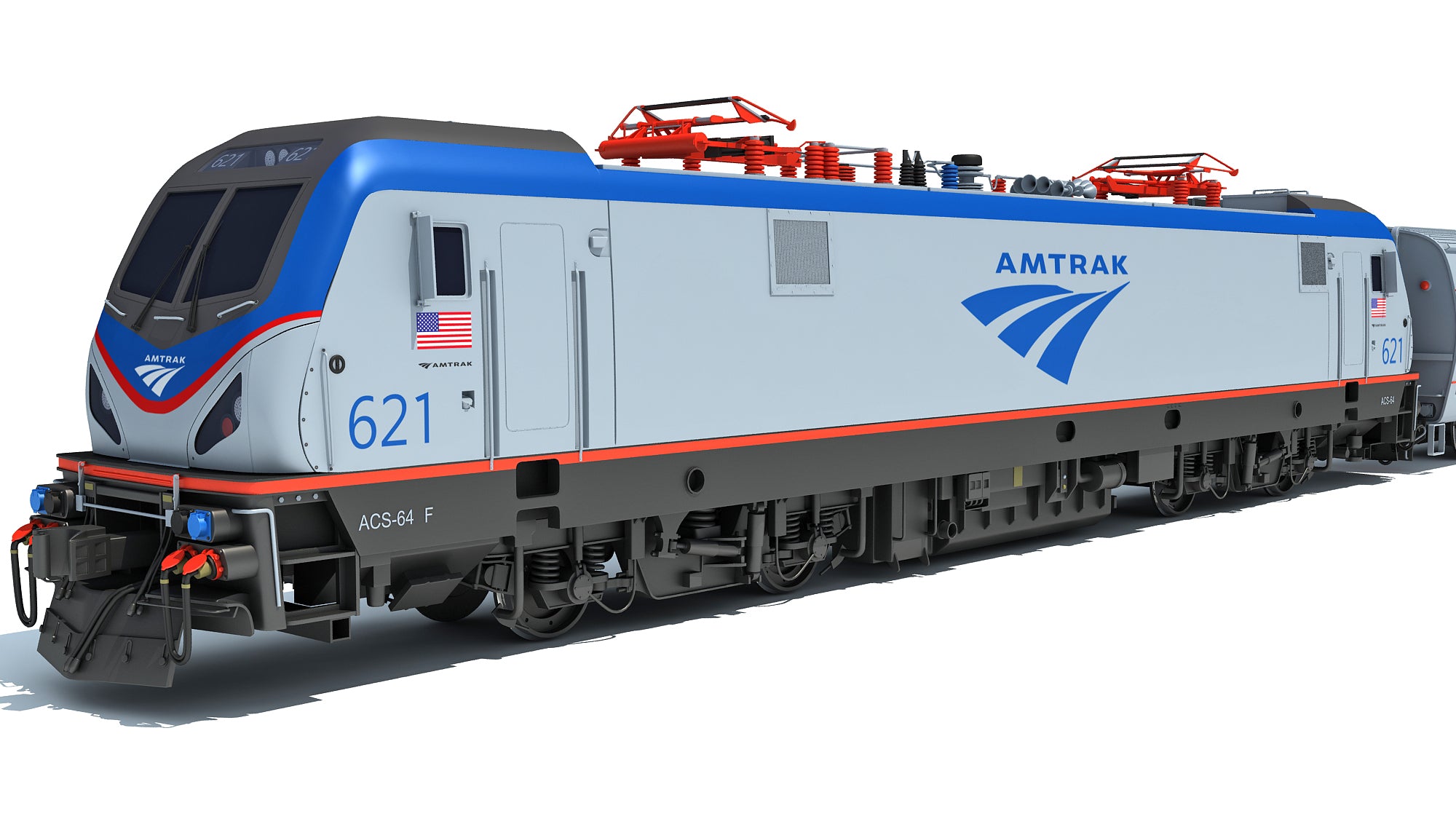 Amtrak Train 3D