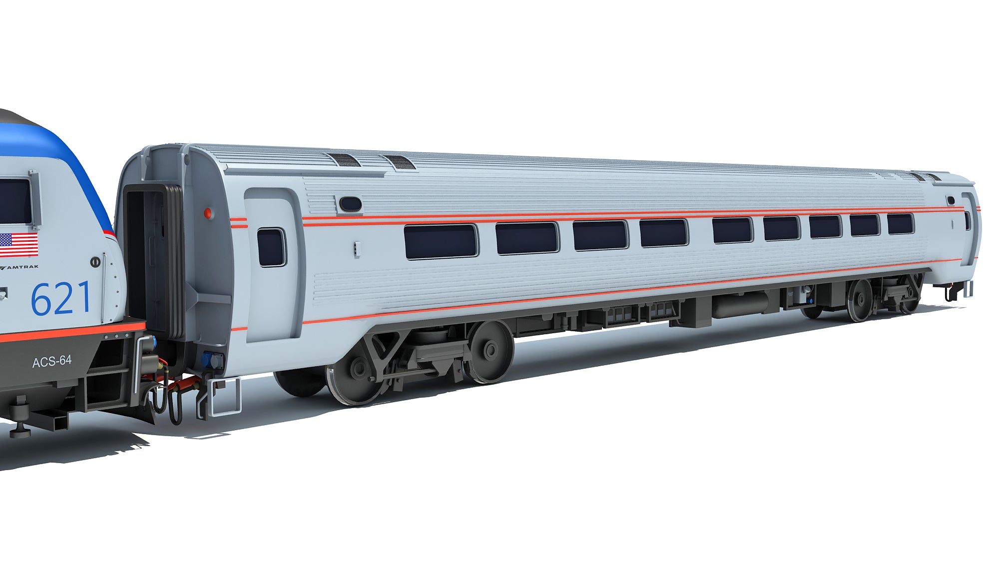 Amtrak Train 3D