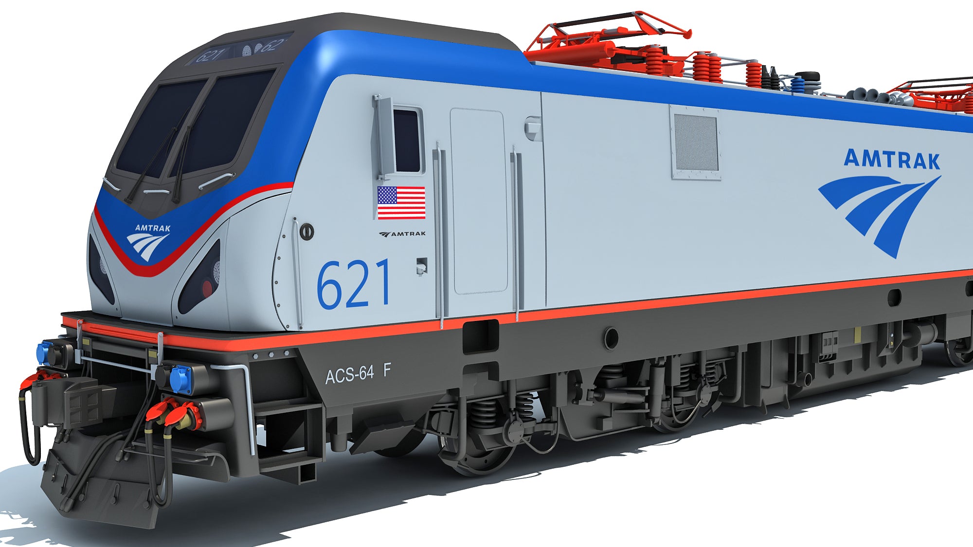 Amtrak Train 3D