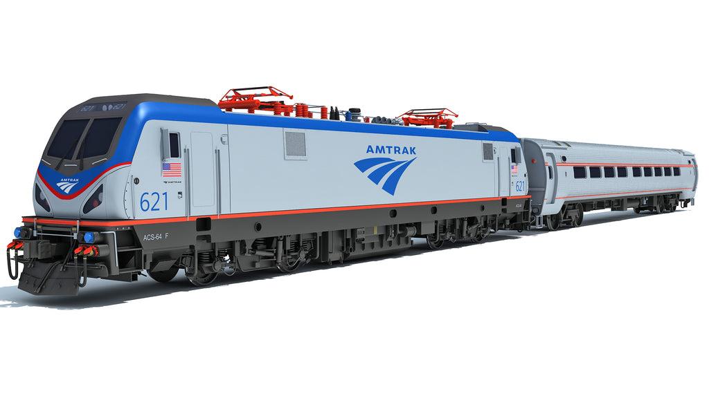 Amtrak Train 3D