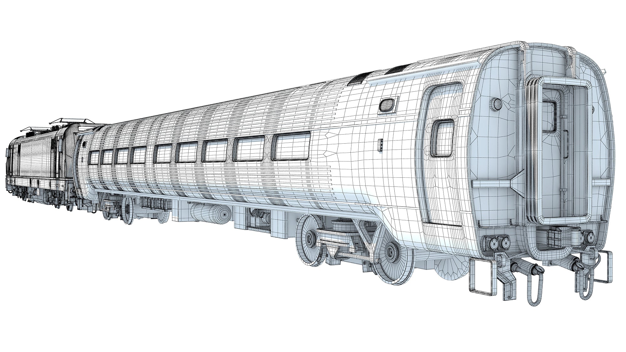 Amtrak Train 3D