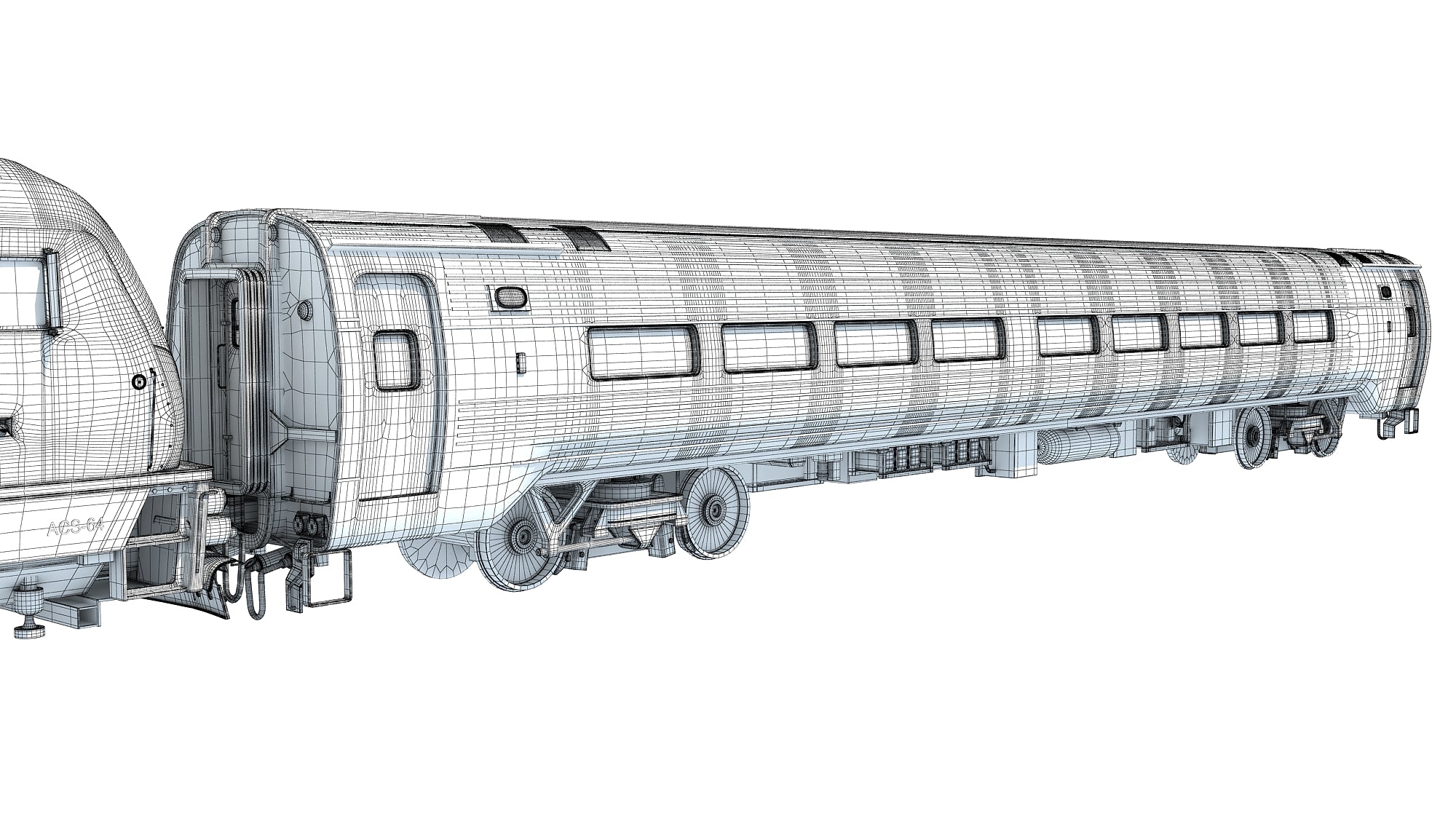 Amtrak Train 3D