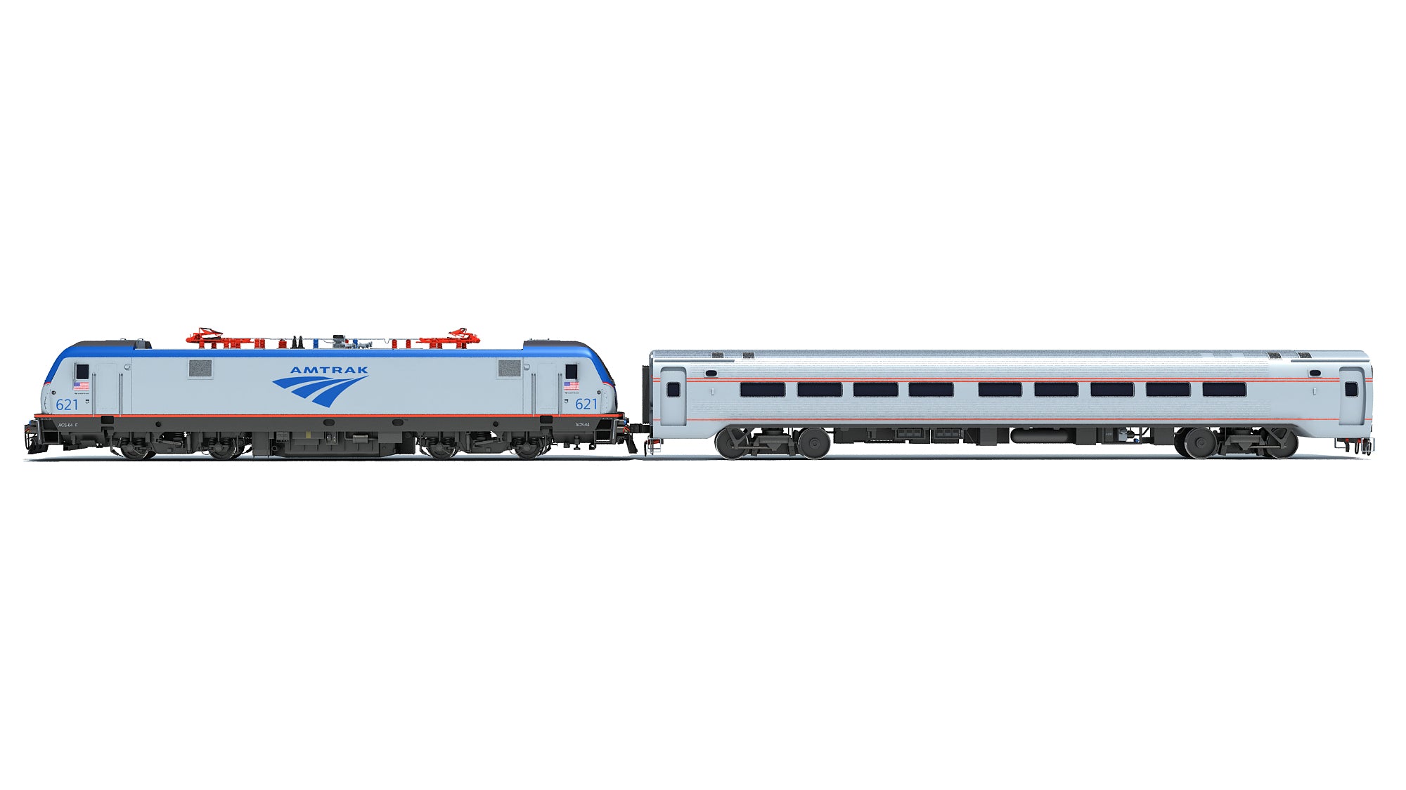 Amtrak Train 3D