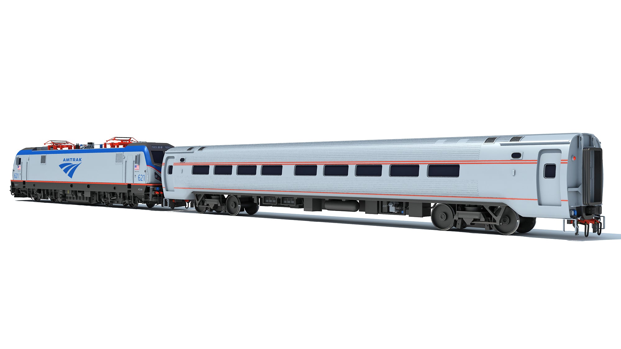 Amtrak Train 3D