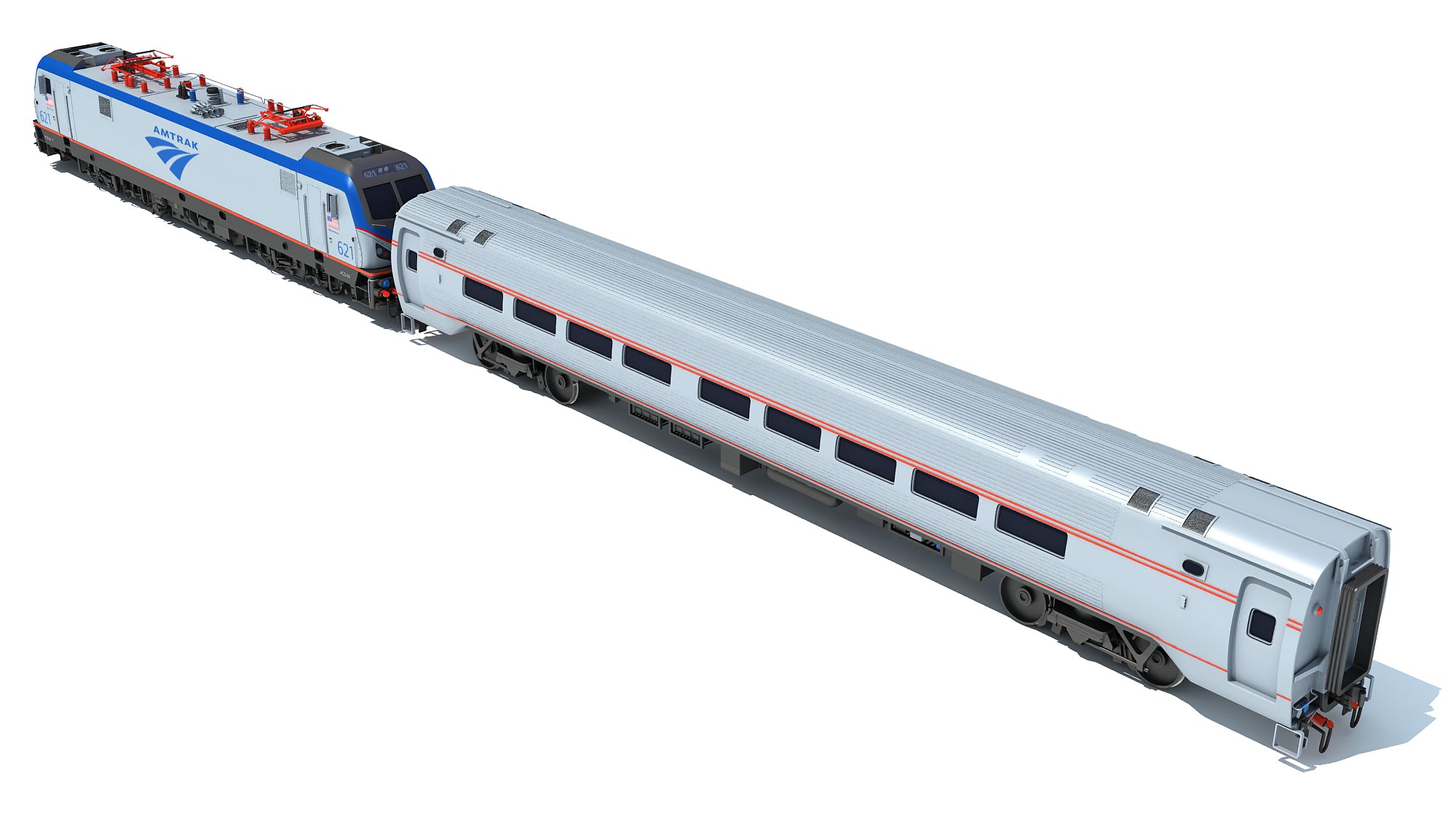 Amtrak Train 3D