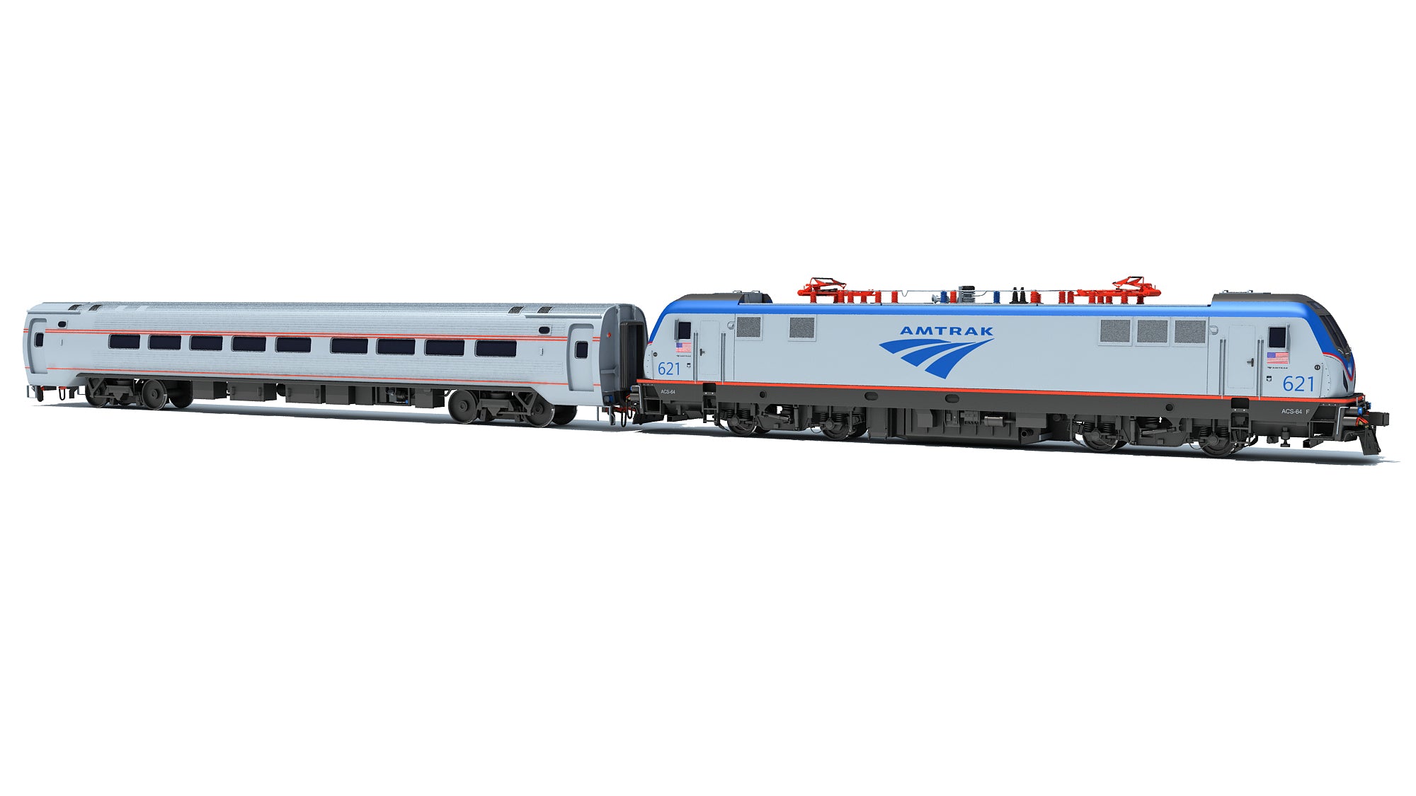 Amtrak Train 3D