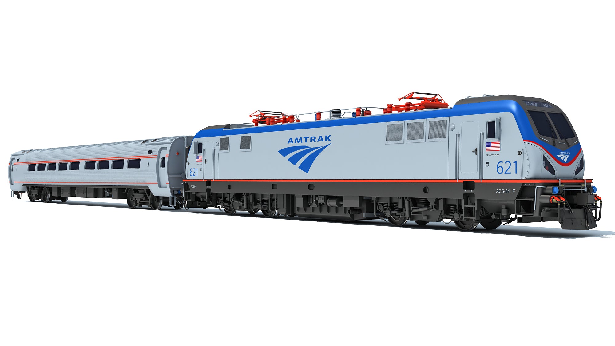 Amtrak Train 3D