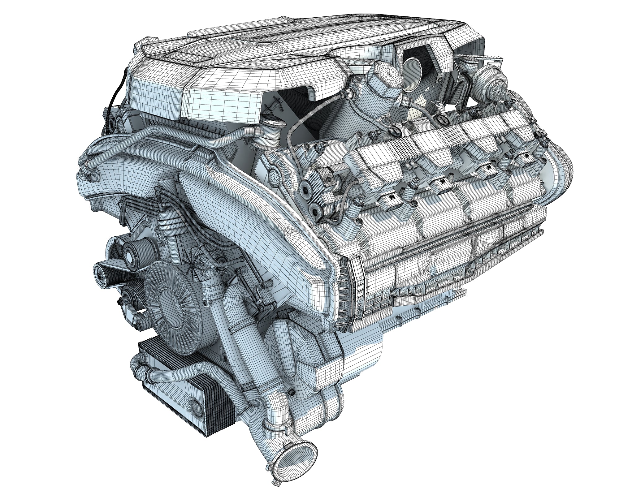 Car Engine 3D Model