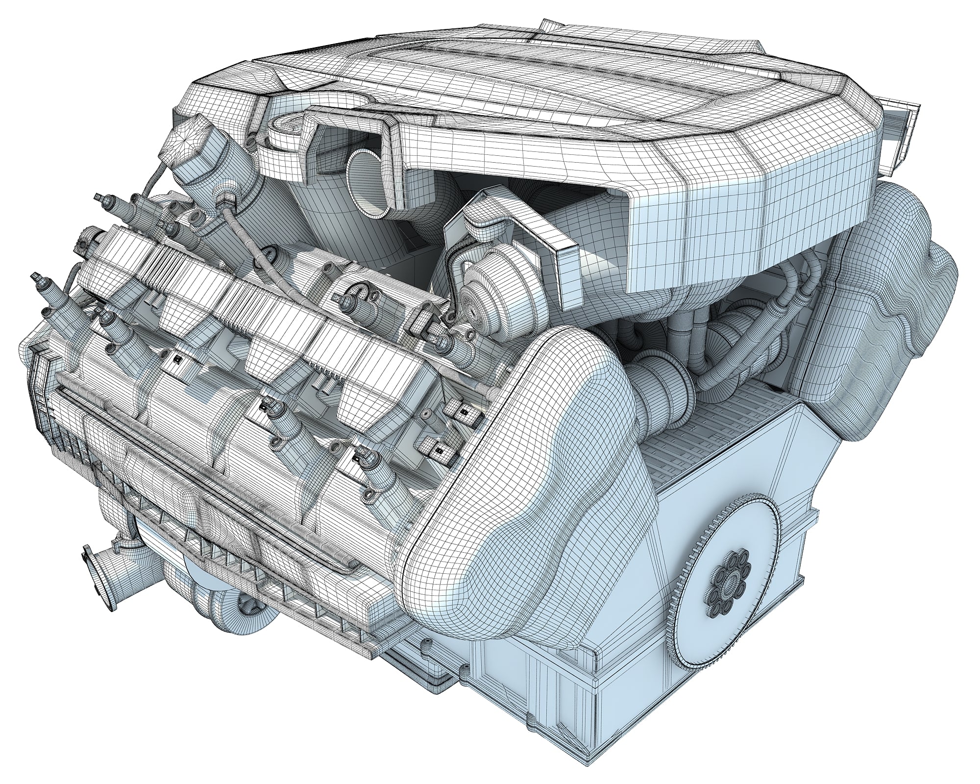 Car Engine 3D Model