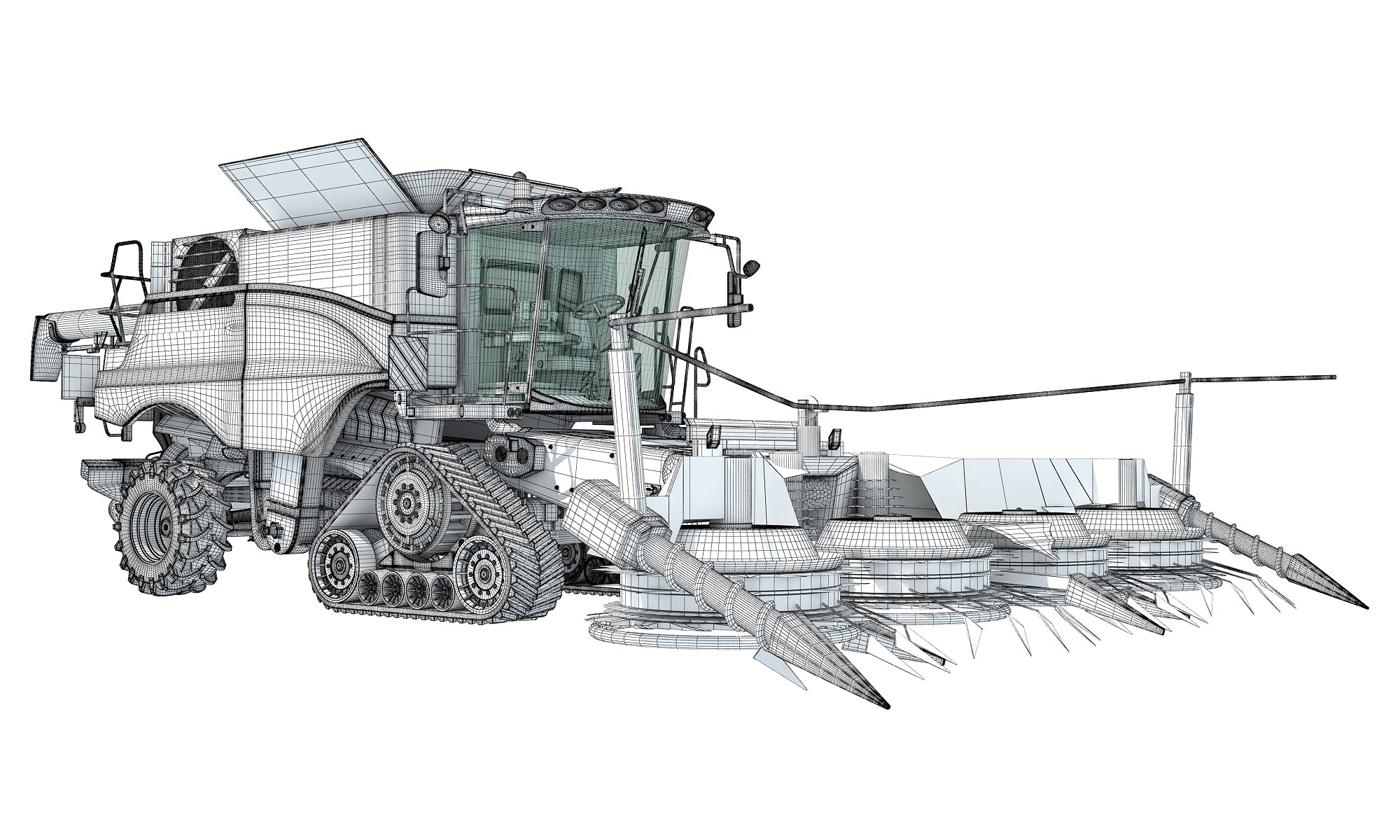 3D Models Forage Harvester