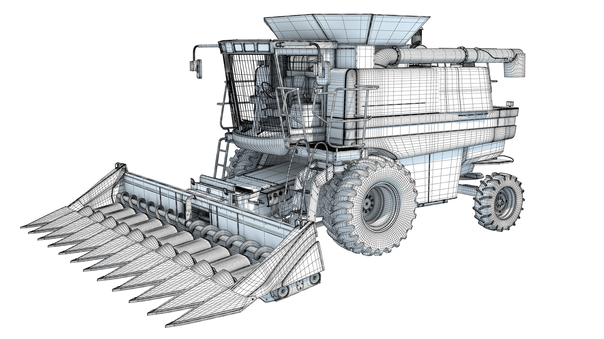 Combine Harvester Model 3D