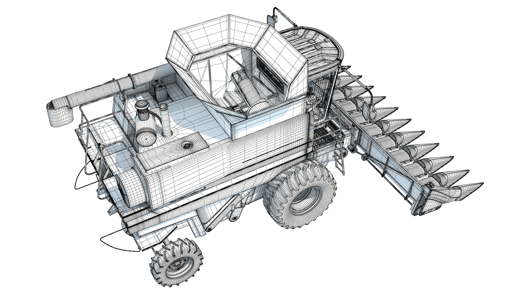 Combine Harvester Model 3D