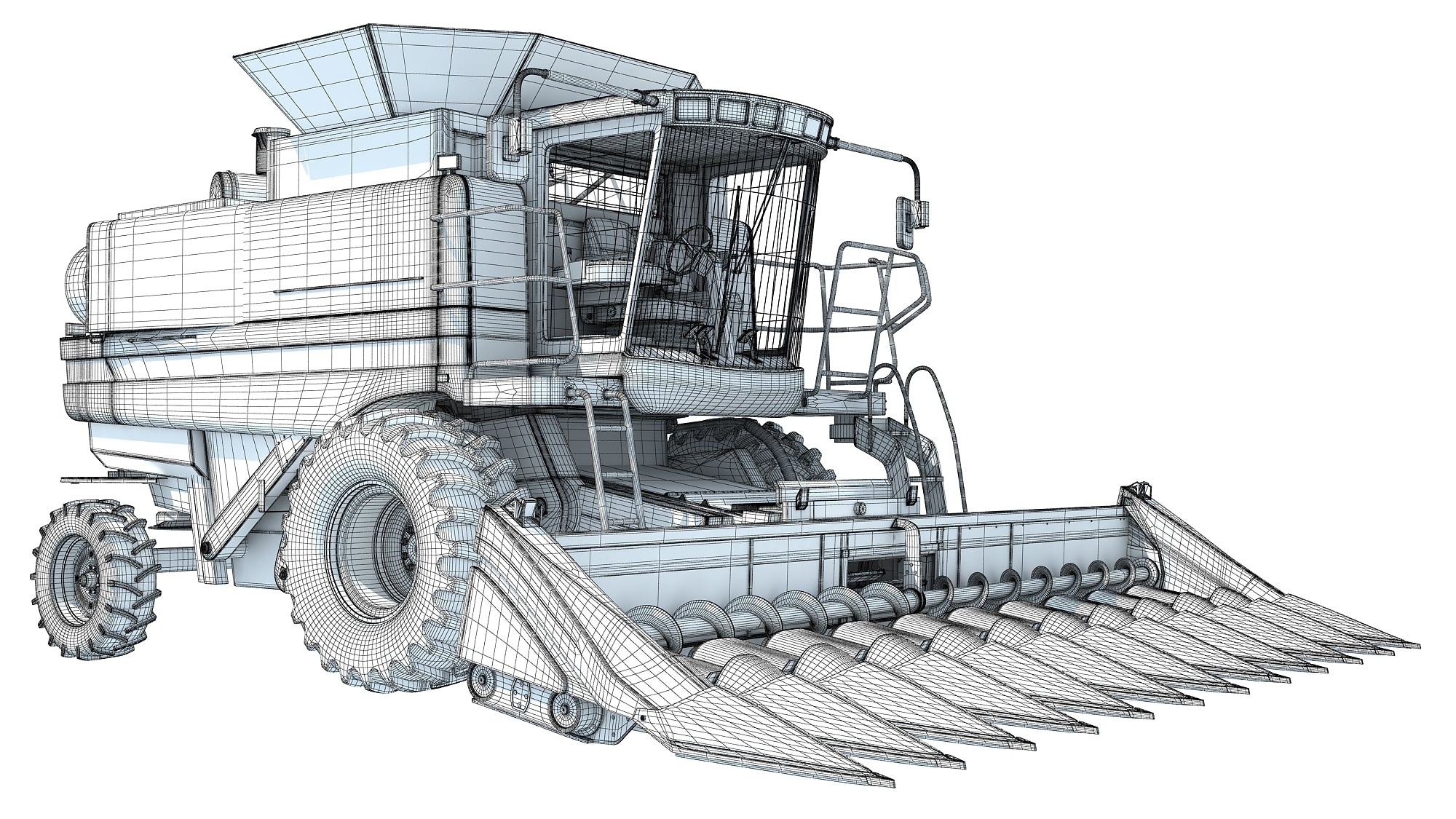 Combine Harvester Model 3D