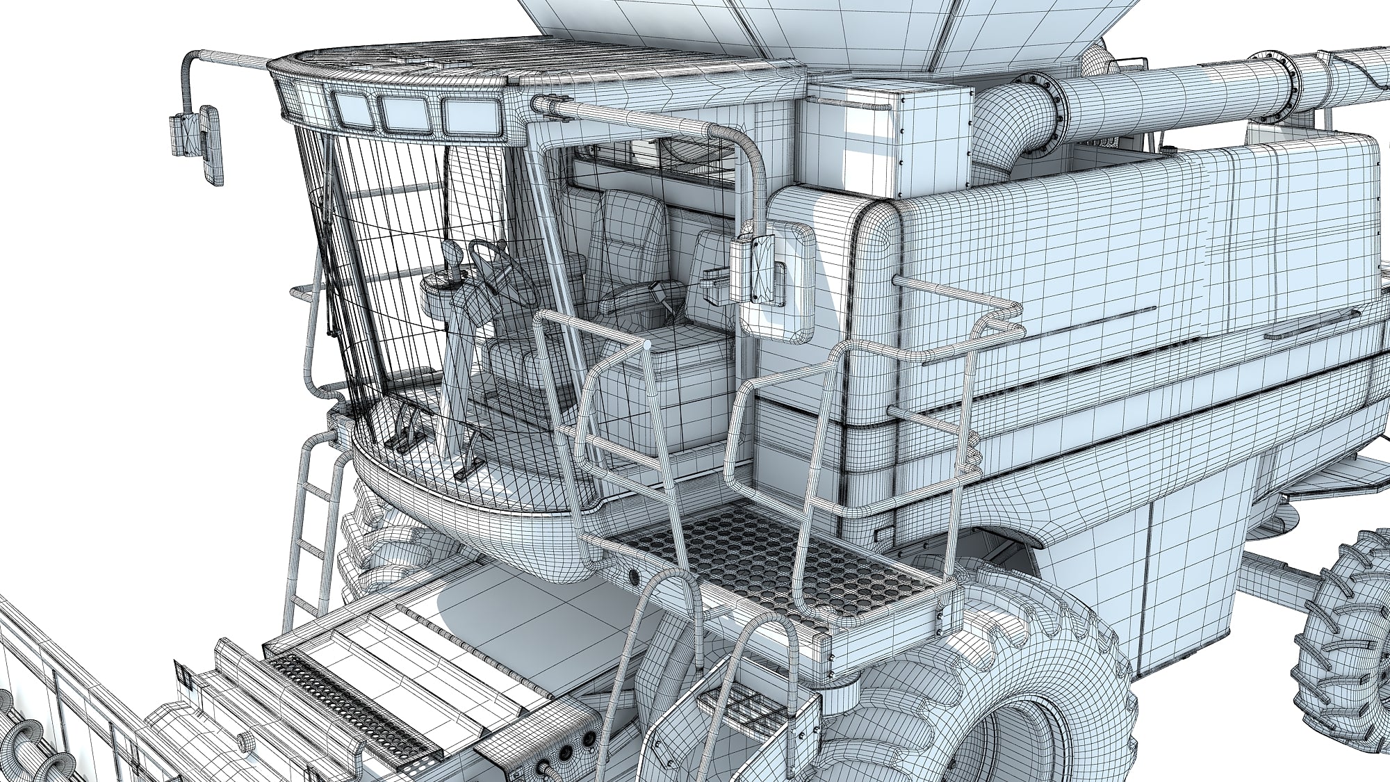 Combine Harvester Model 3D