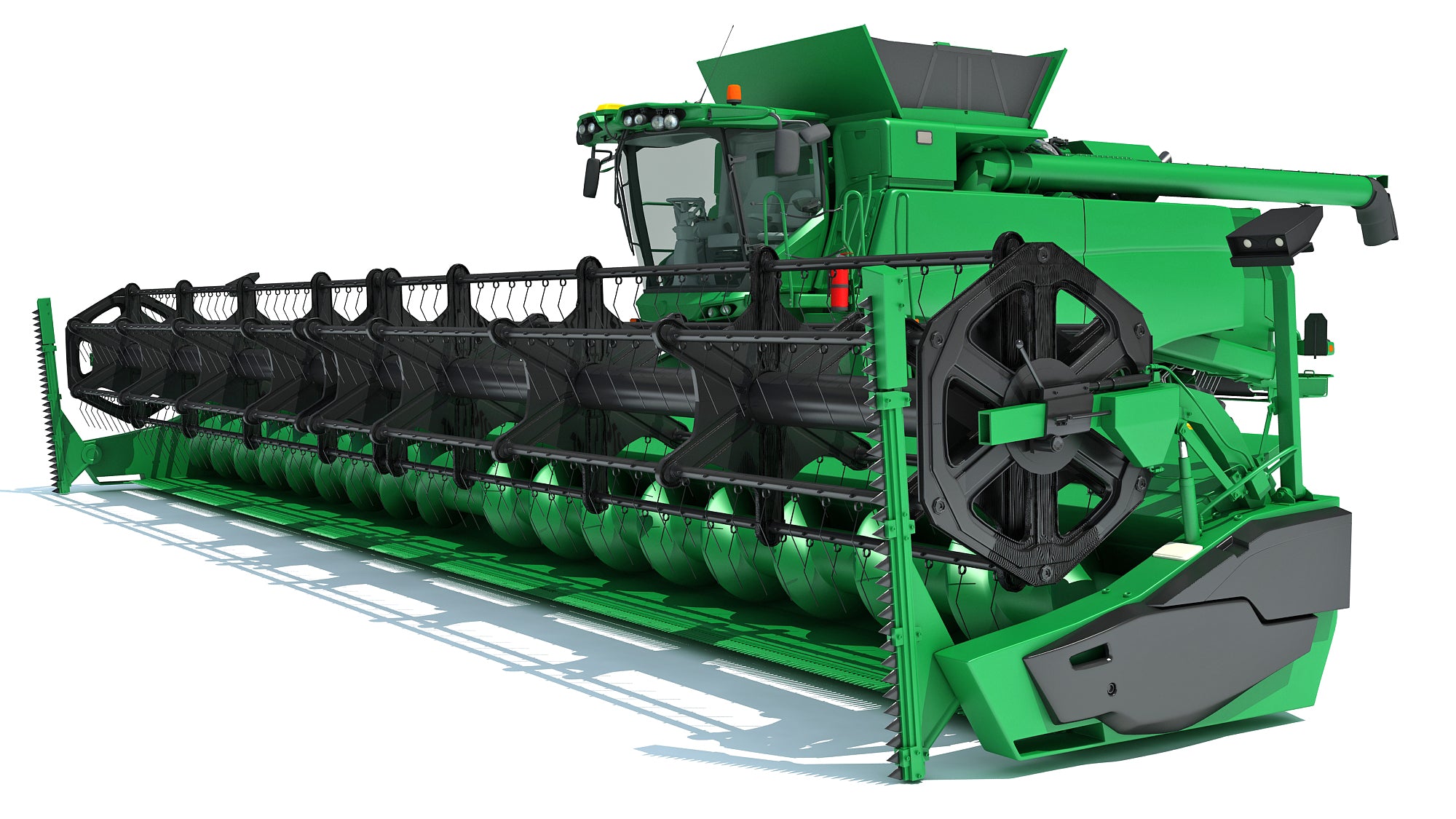 Green Combine Harvester