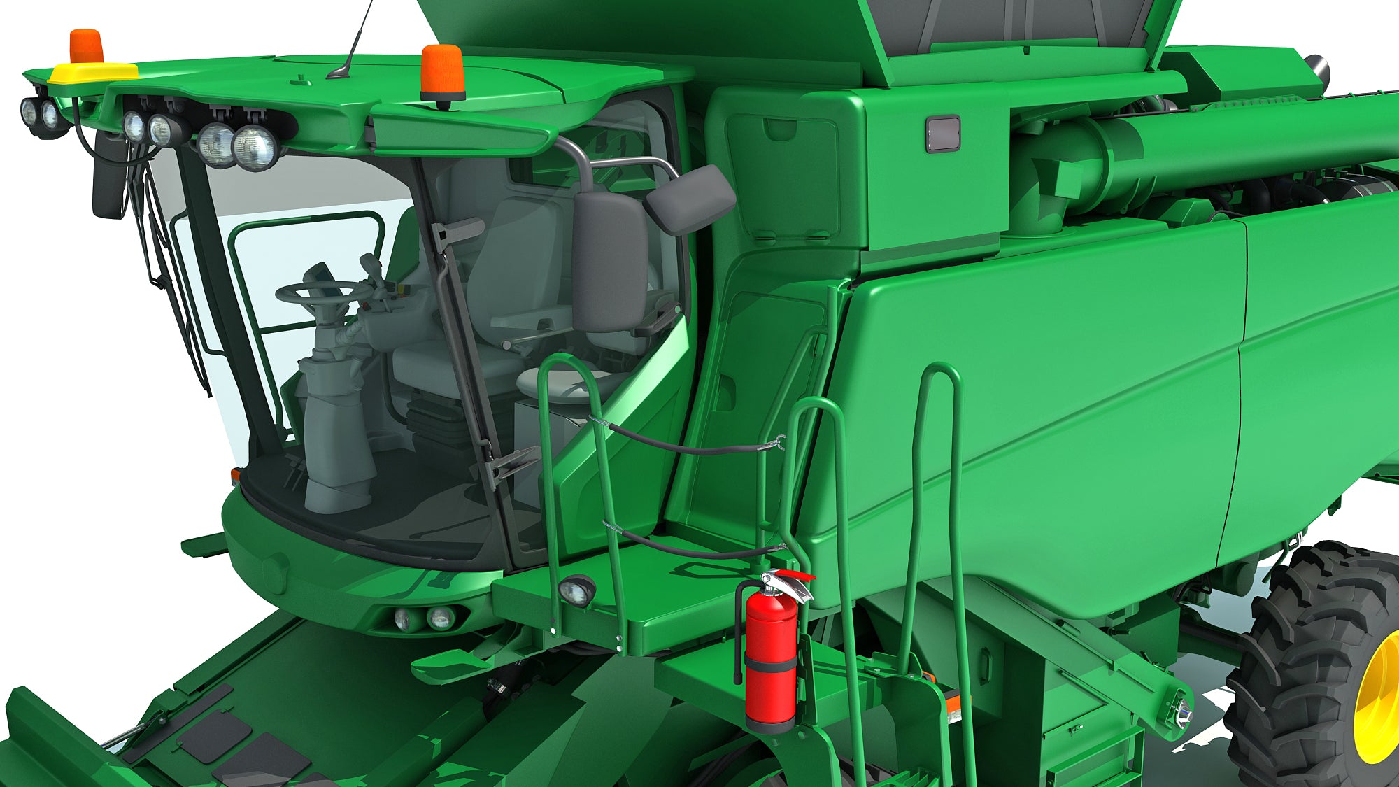 Green Combine Harvester