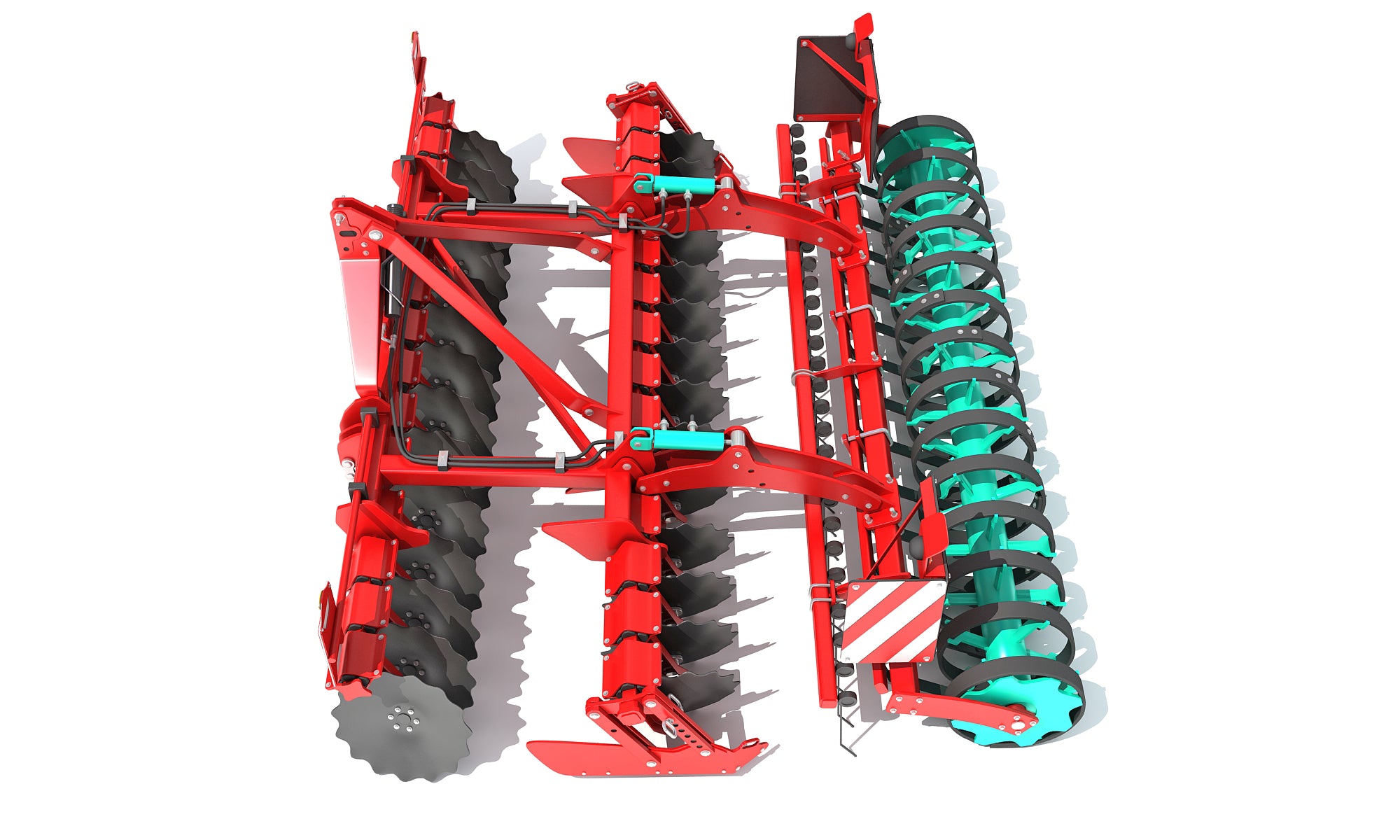 3D Compact Disc Harrow Model