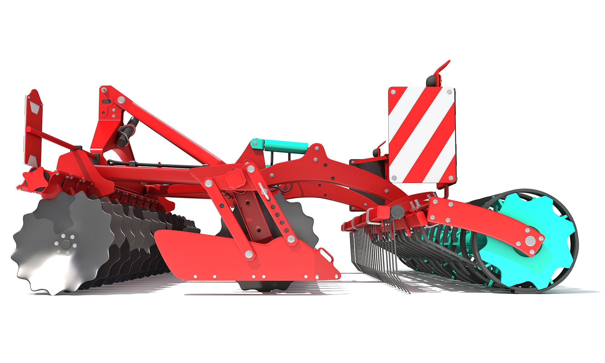 3D Compact Disc Harrow Model