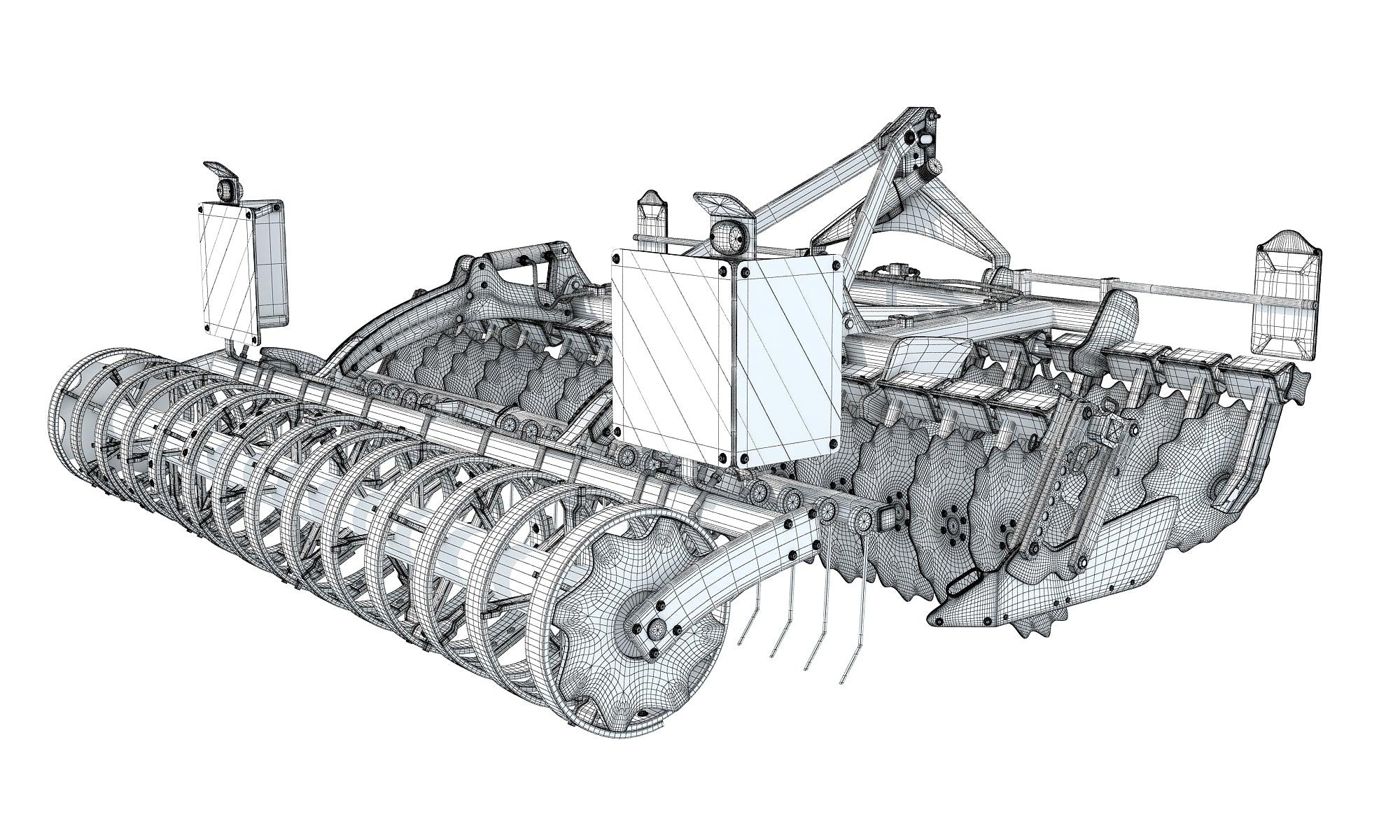 3D Compact Disc Harrow Model