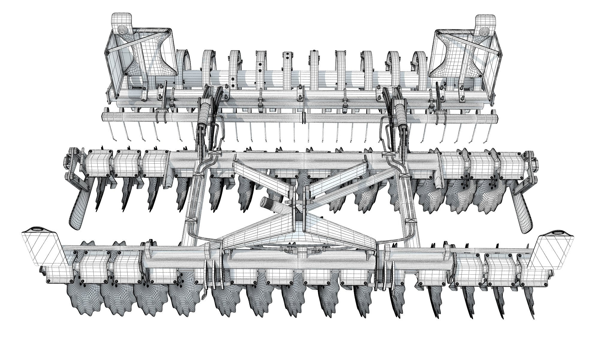 3D Compact Disc Harrow Model