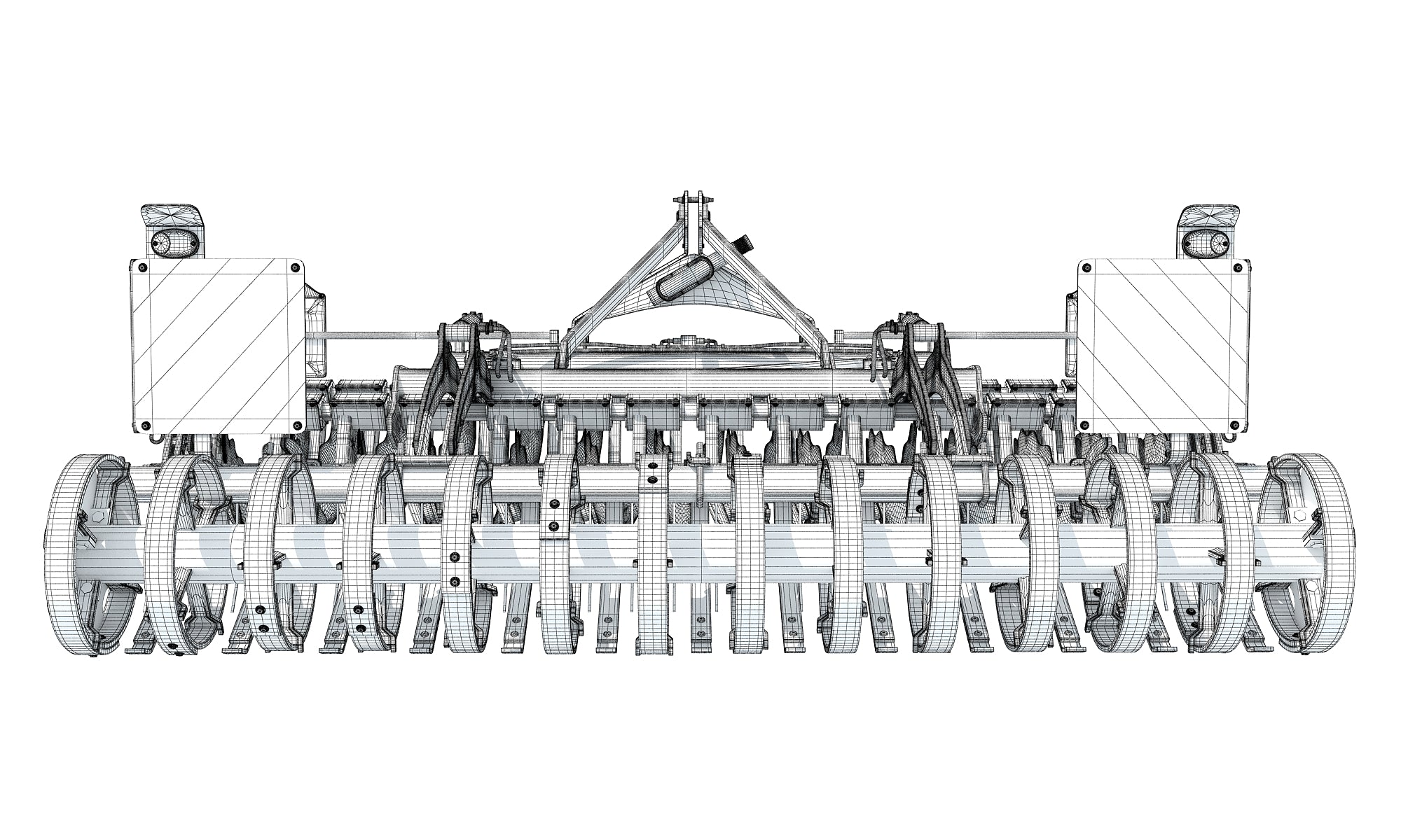 3D Compact Disc Harrow Model