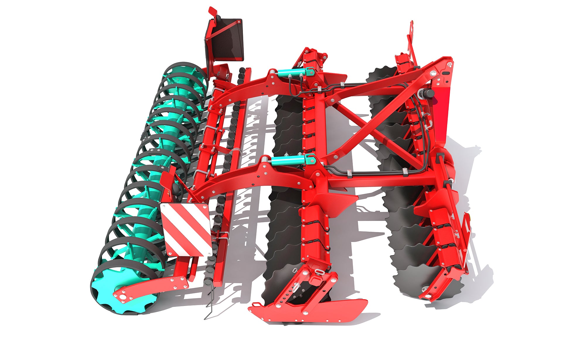3D Compact Disc Harrow Model