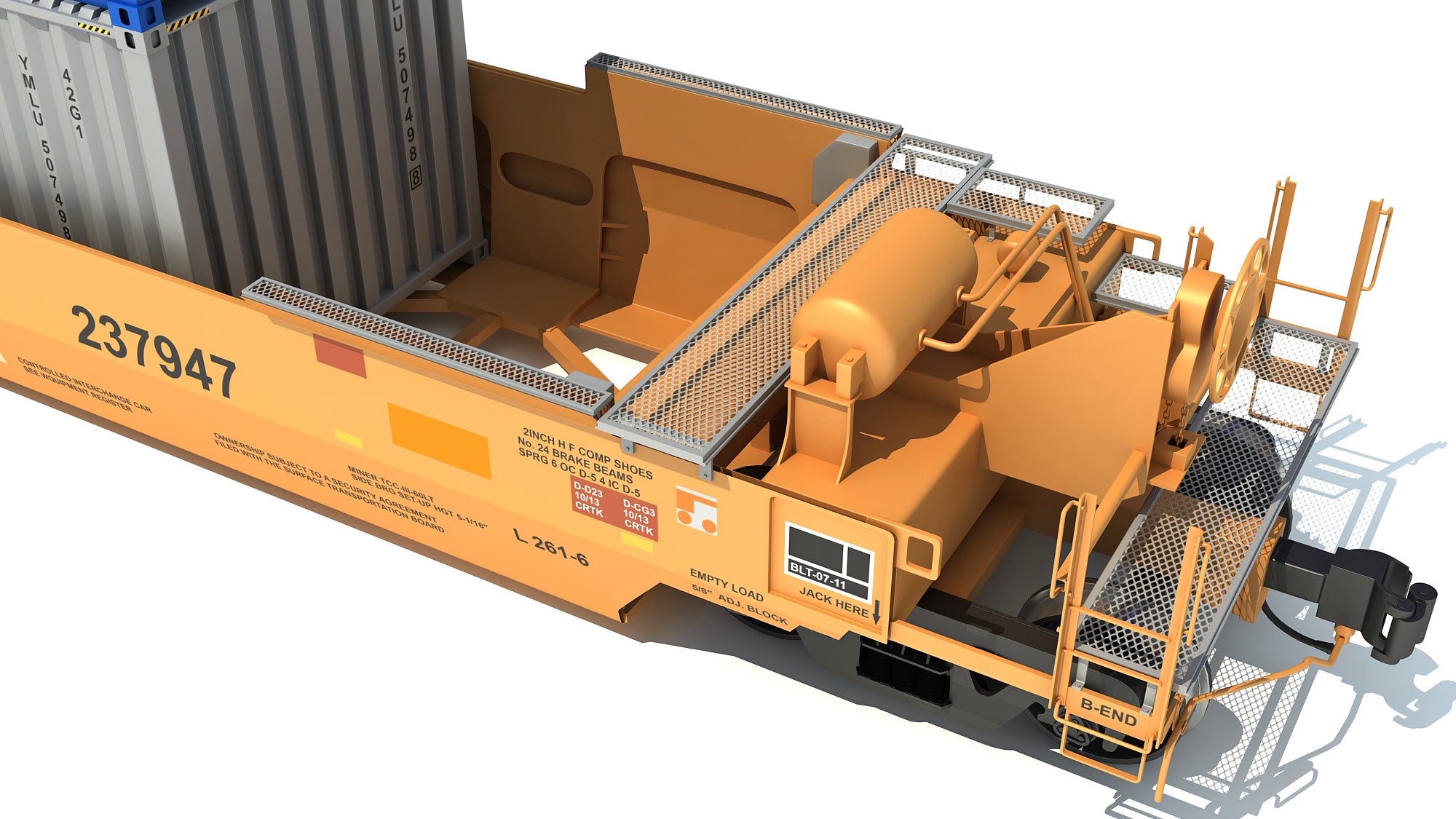 Double Stack Cars with Containers