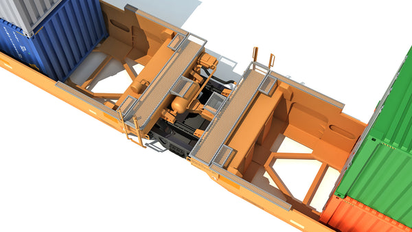 3D Trains - Double Stack Cars with Containers – 3D Horse