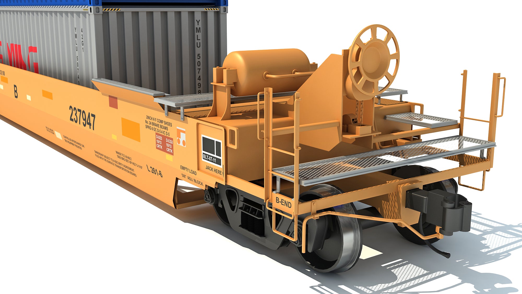 Double Stack Cars with Containers