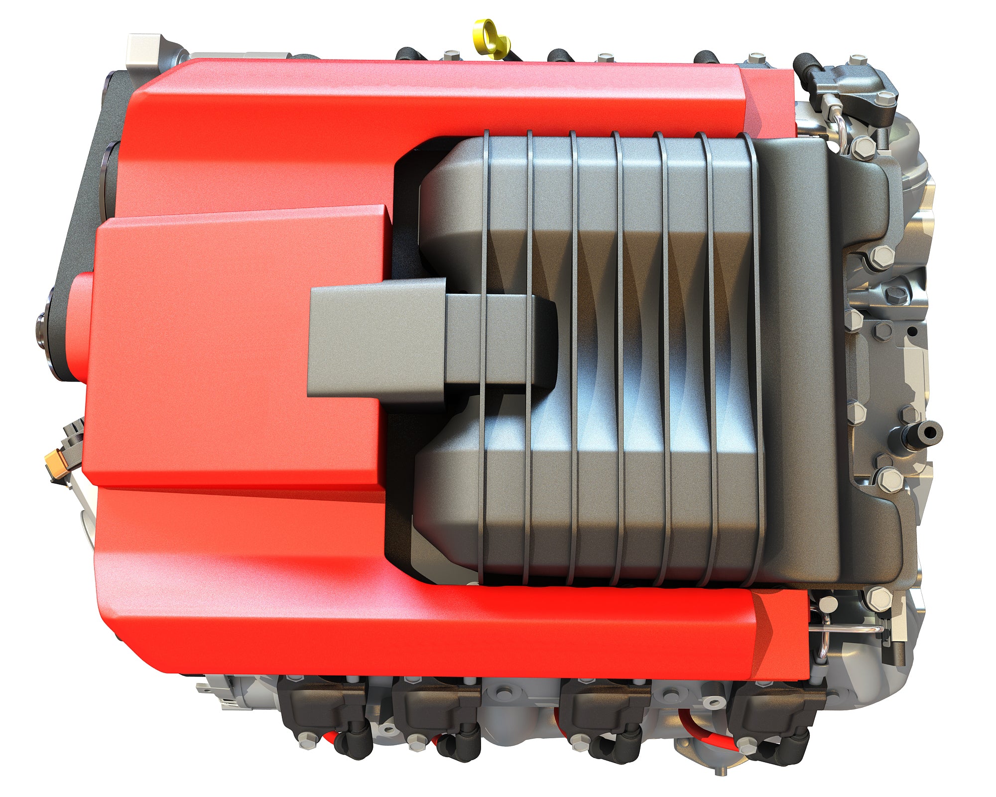 3D Models V8 Supercharged Engine