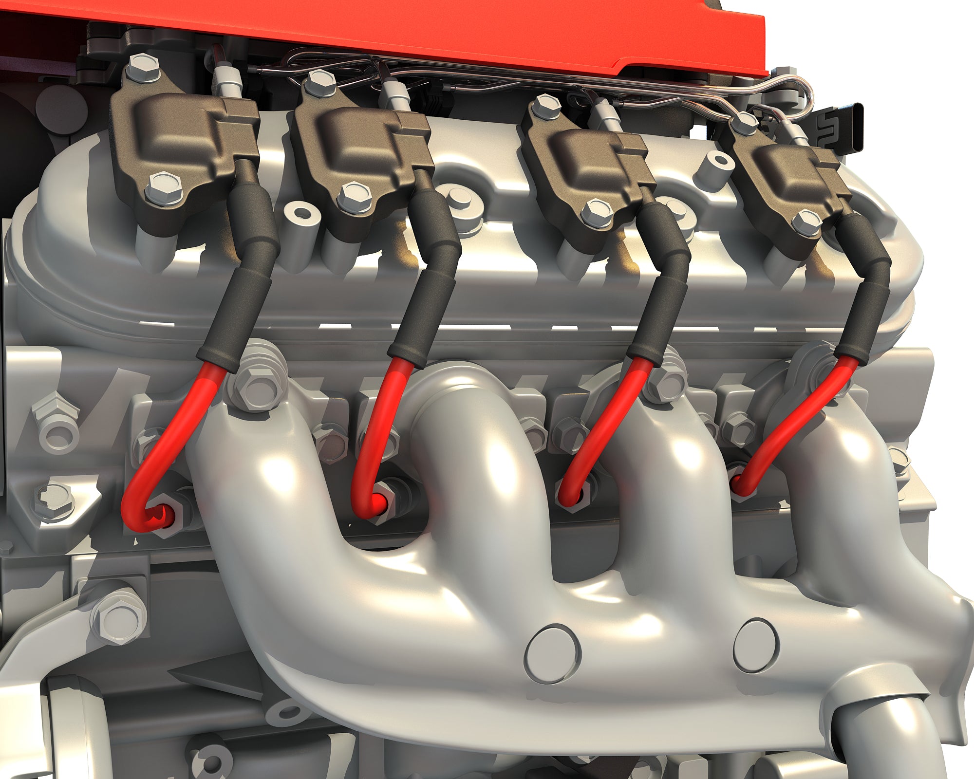 3D Models V8 Supercharged Engine