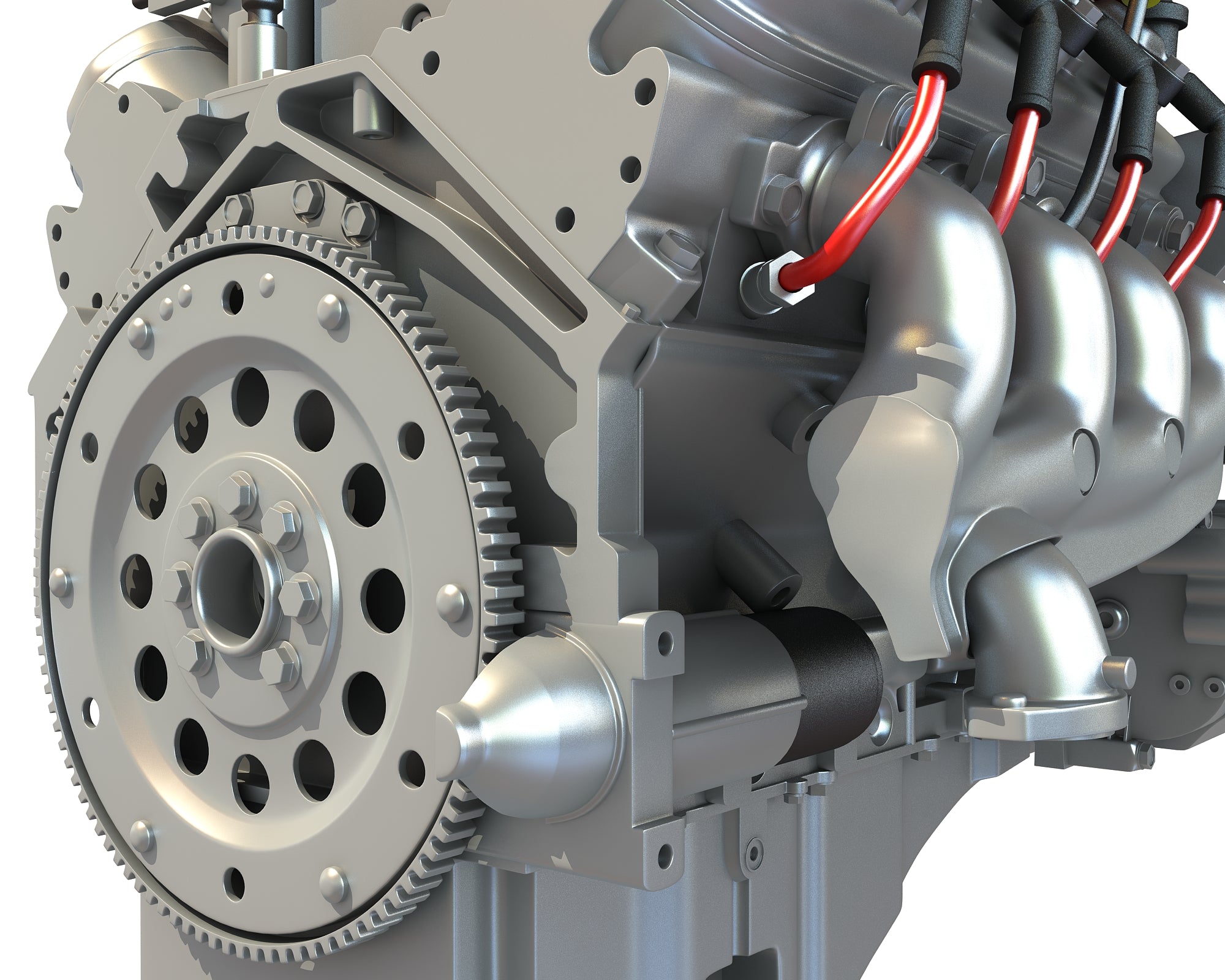 3D Models V8 Supercharged Engine
